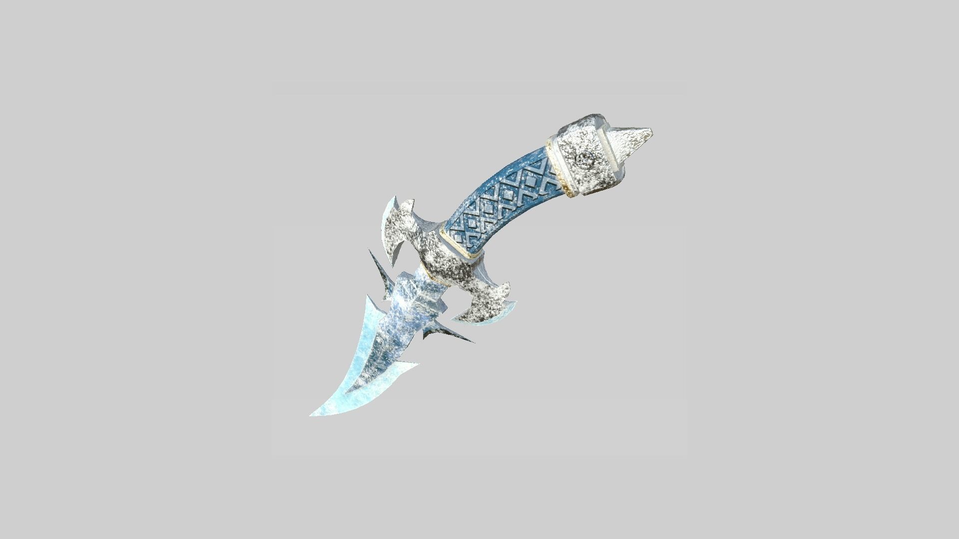 Medieval Dagger 05 Ice Frost - Fantasy Character Weapon Low-poly 3D model_2