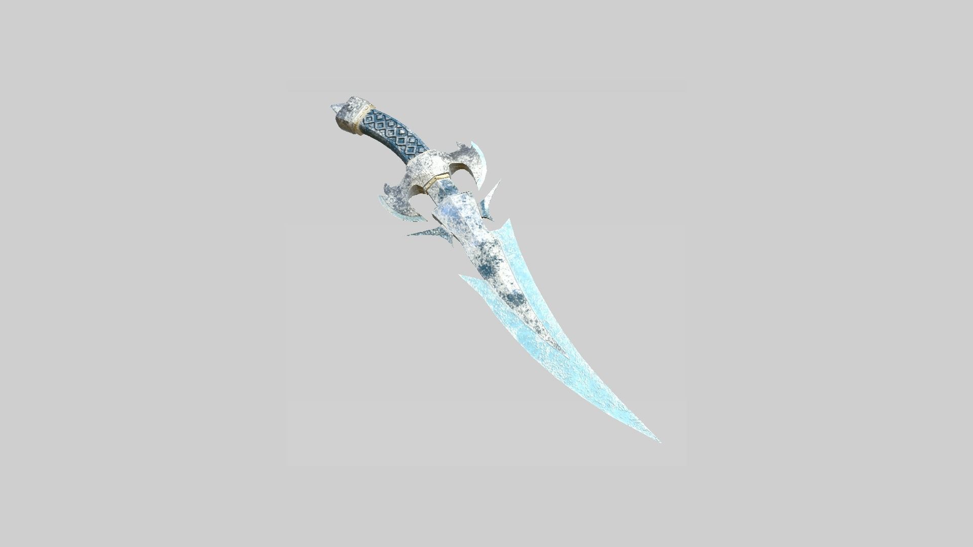 Medieval Dagger 05 Ice Frost - Fantasy Character Weapon Low-poly 3D model_1