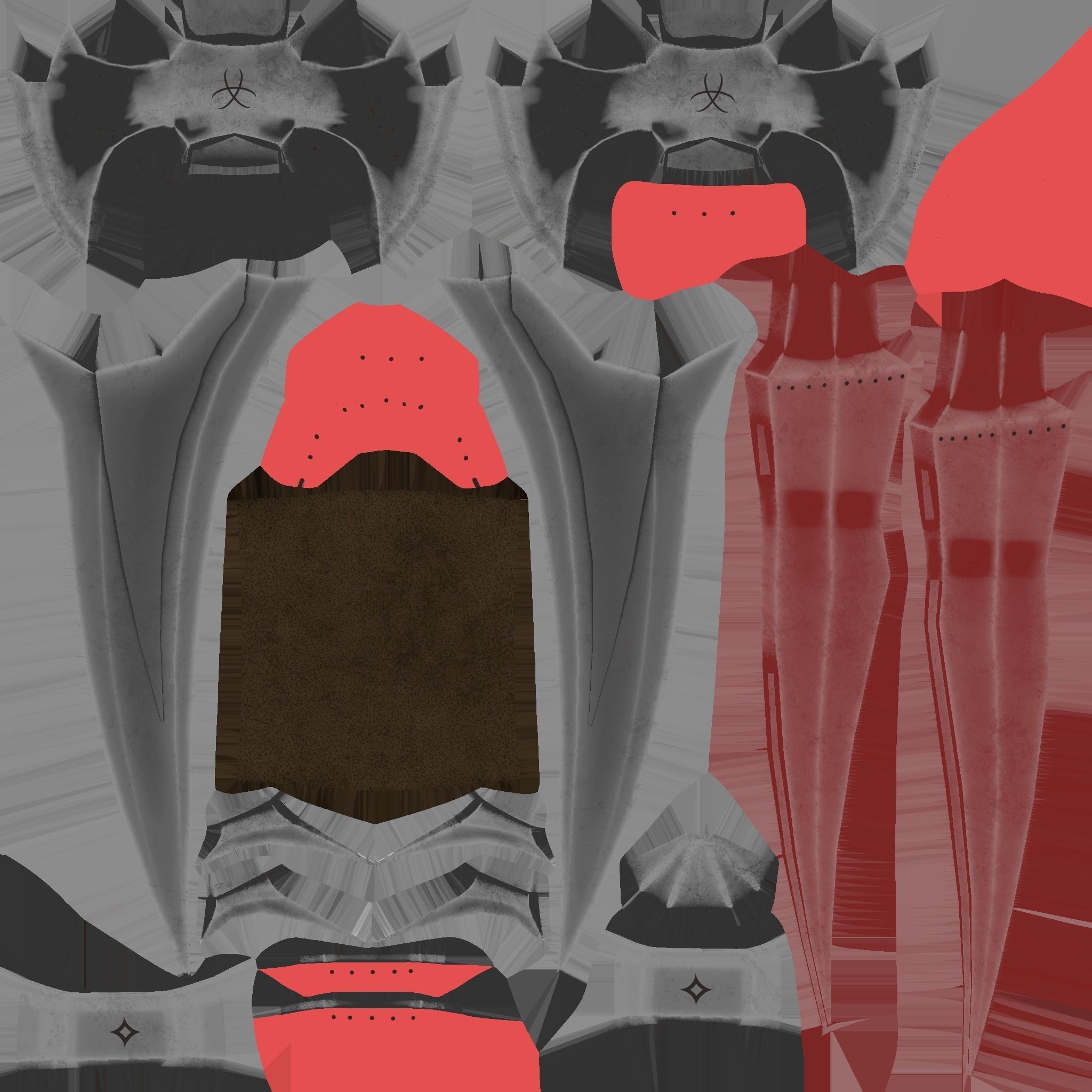 Medieval Dagger 06 Dark Red - Fantasy Character Weapon Low-poly 3D model_15