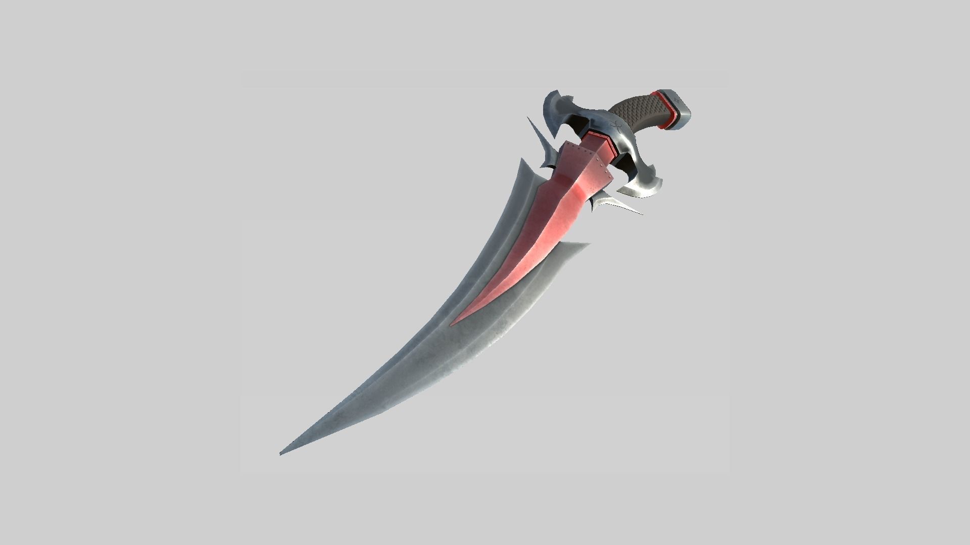 Medieval Dagger 06 Dark Red - Fantasy Character Weapon Low-poly 3D model_3