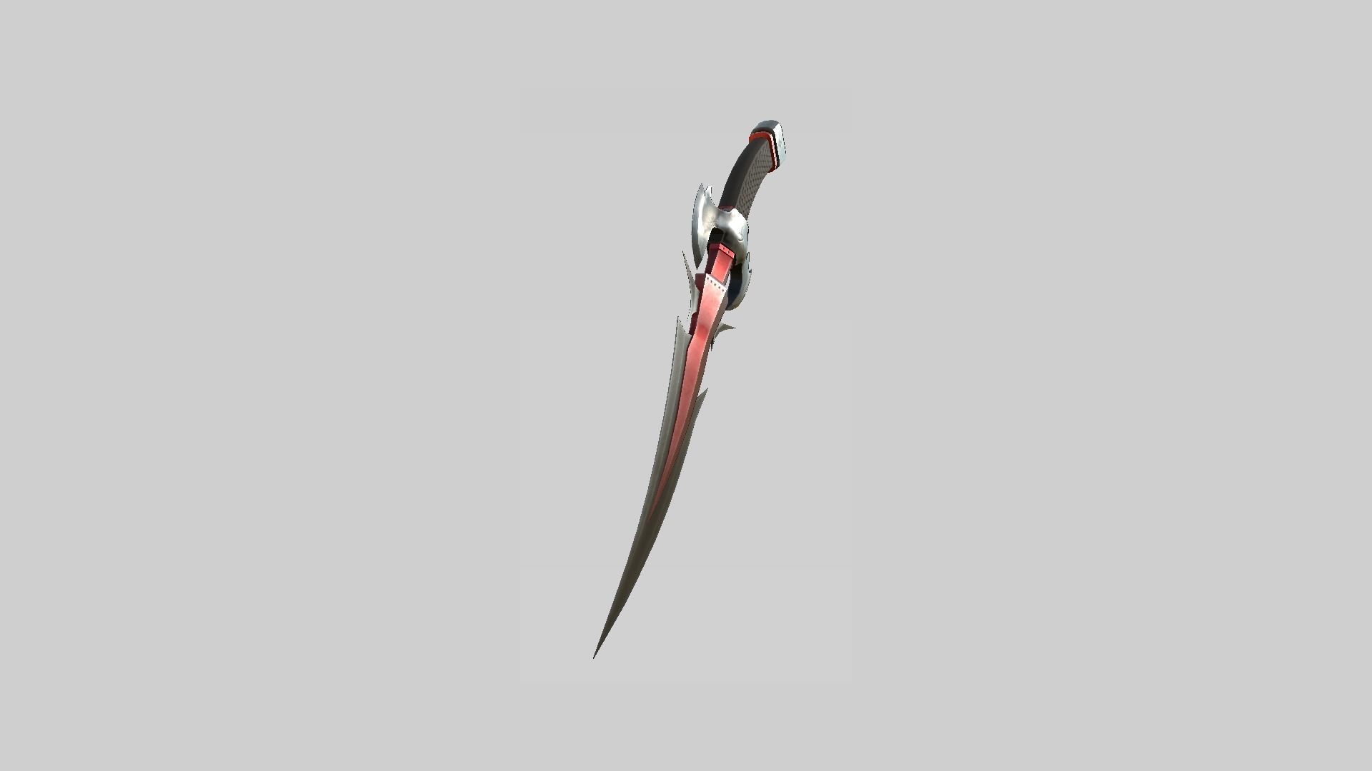 Medieval Dagger 06 Dark Red - Fantasy Character Weapon Low-poly 3D model_4
