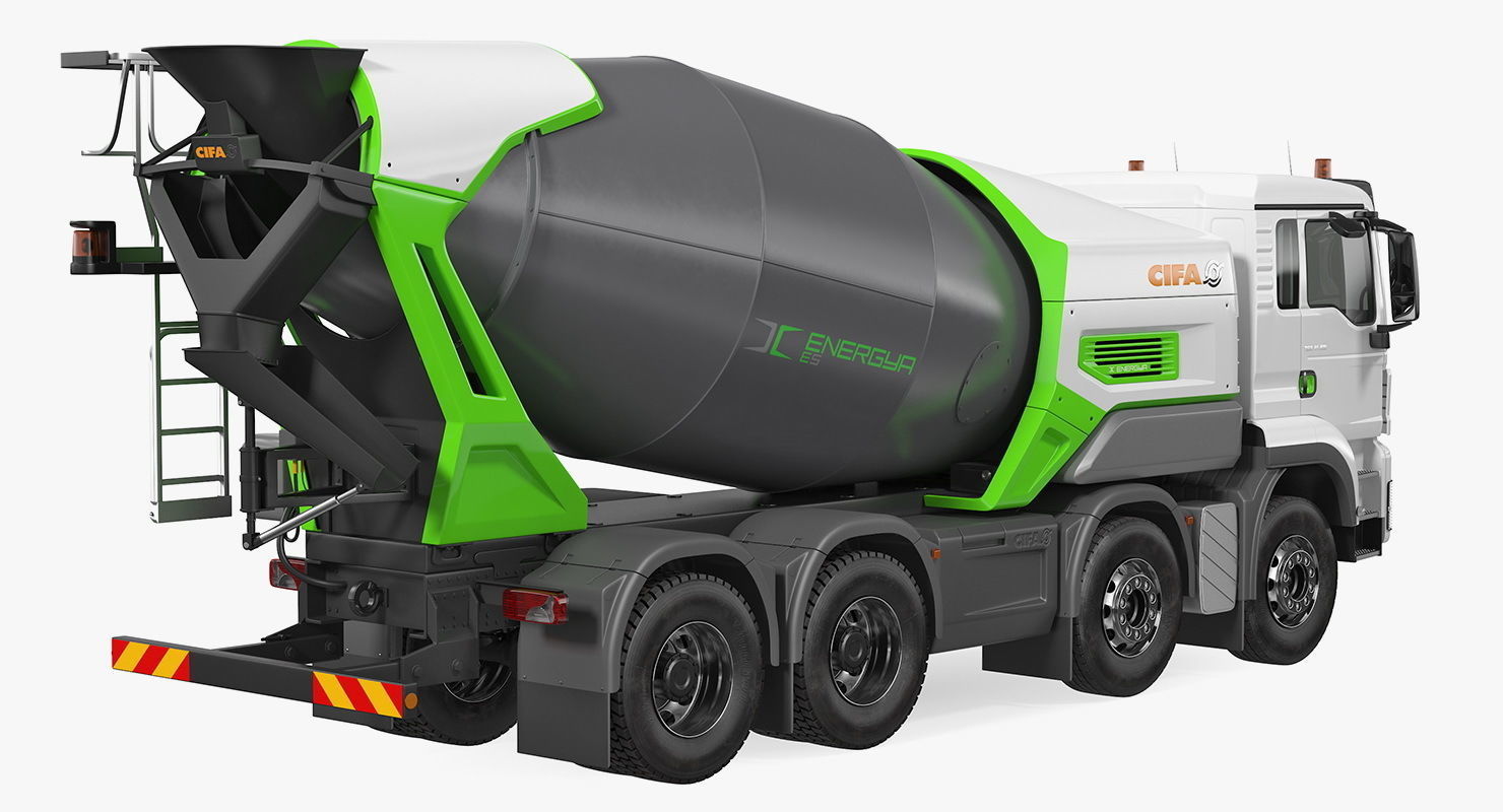 Energya E9 Truck Hybrid Mixer Rigged 3D model_7