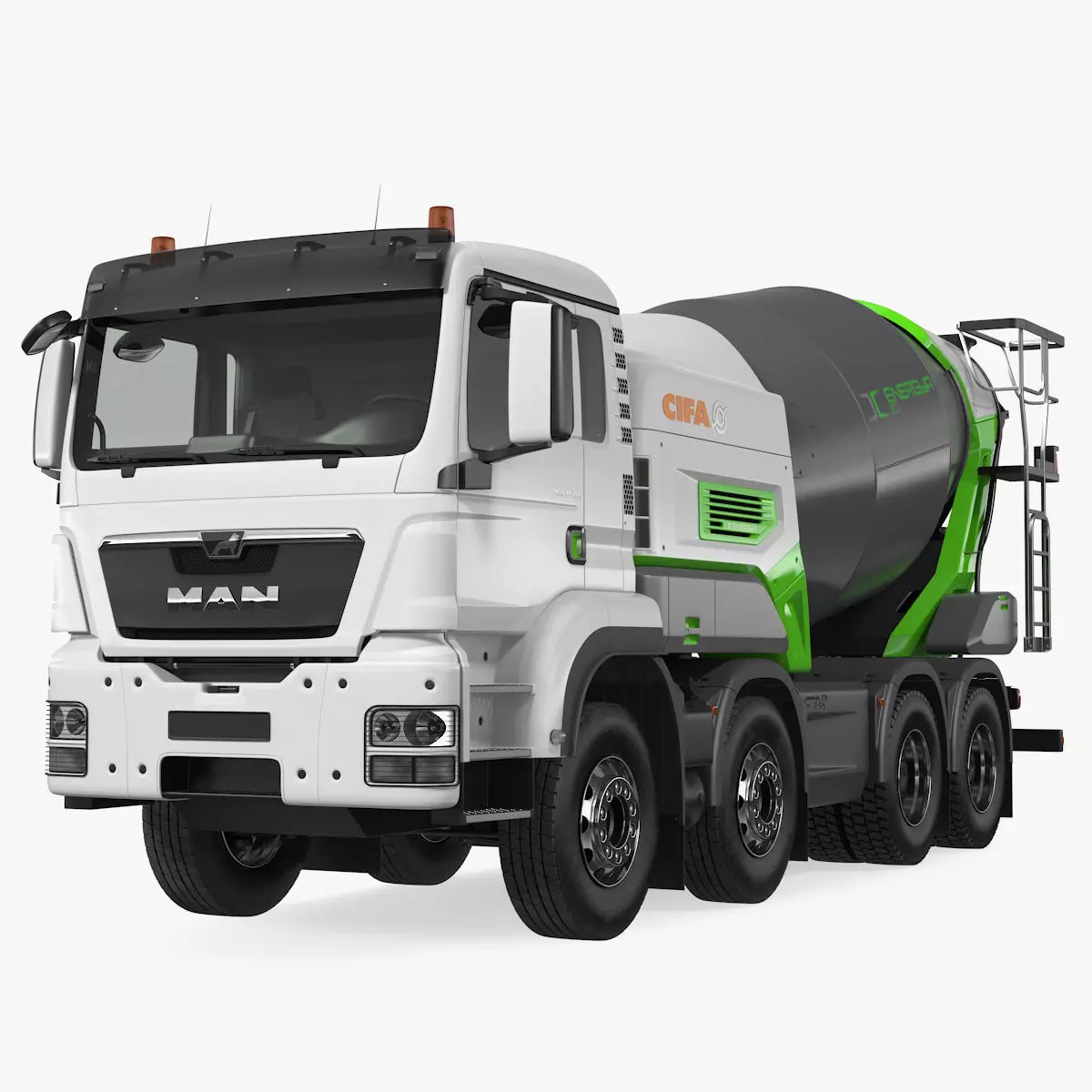 Energya E9 Truck Hybrid Mixer Rigged 3D model_0