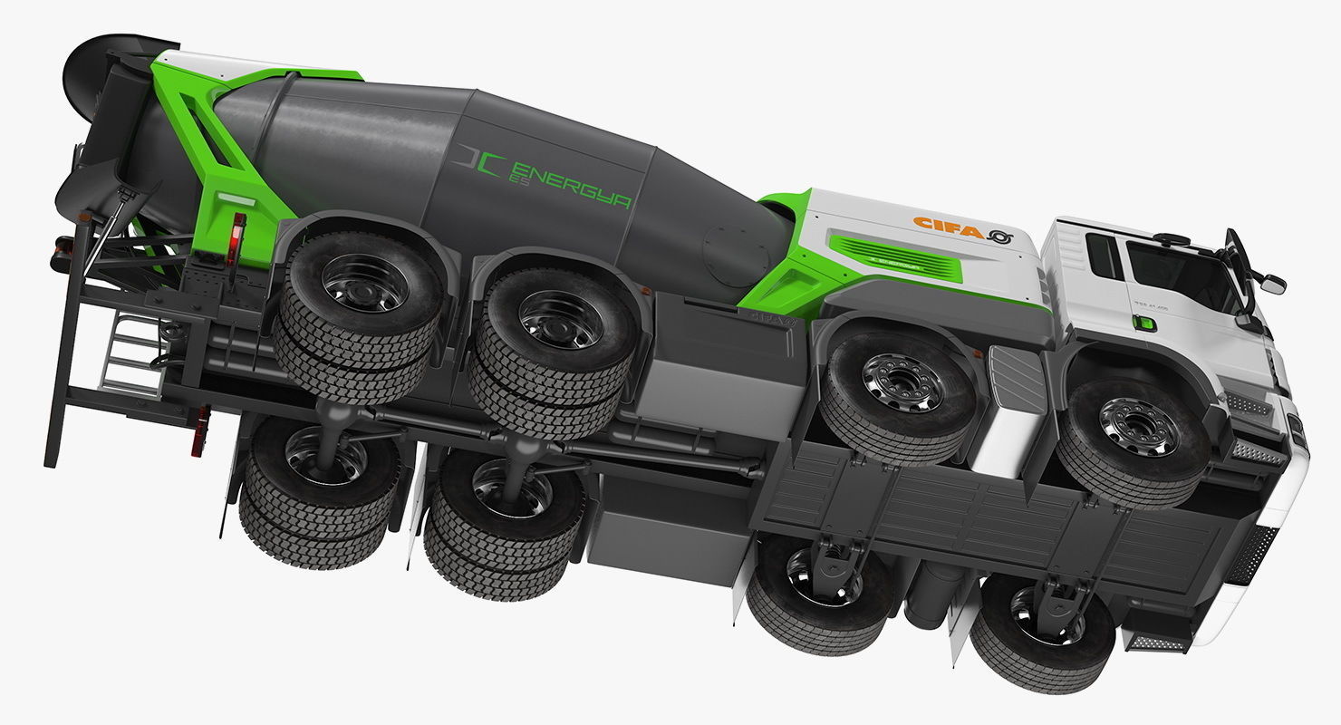 Energya E9 Truck Hybrid Mixer Rigged 3D model_12