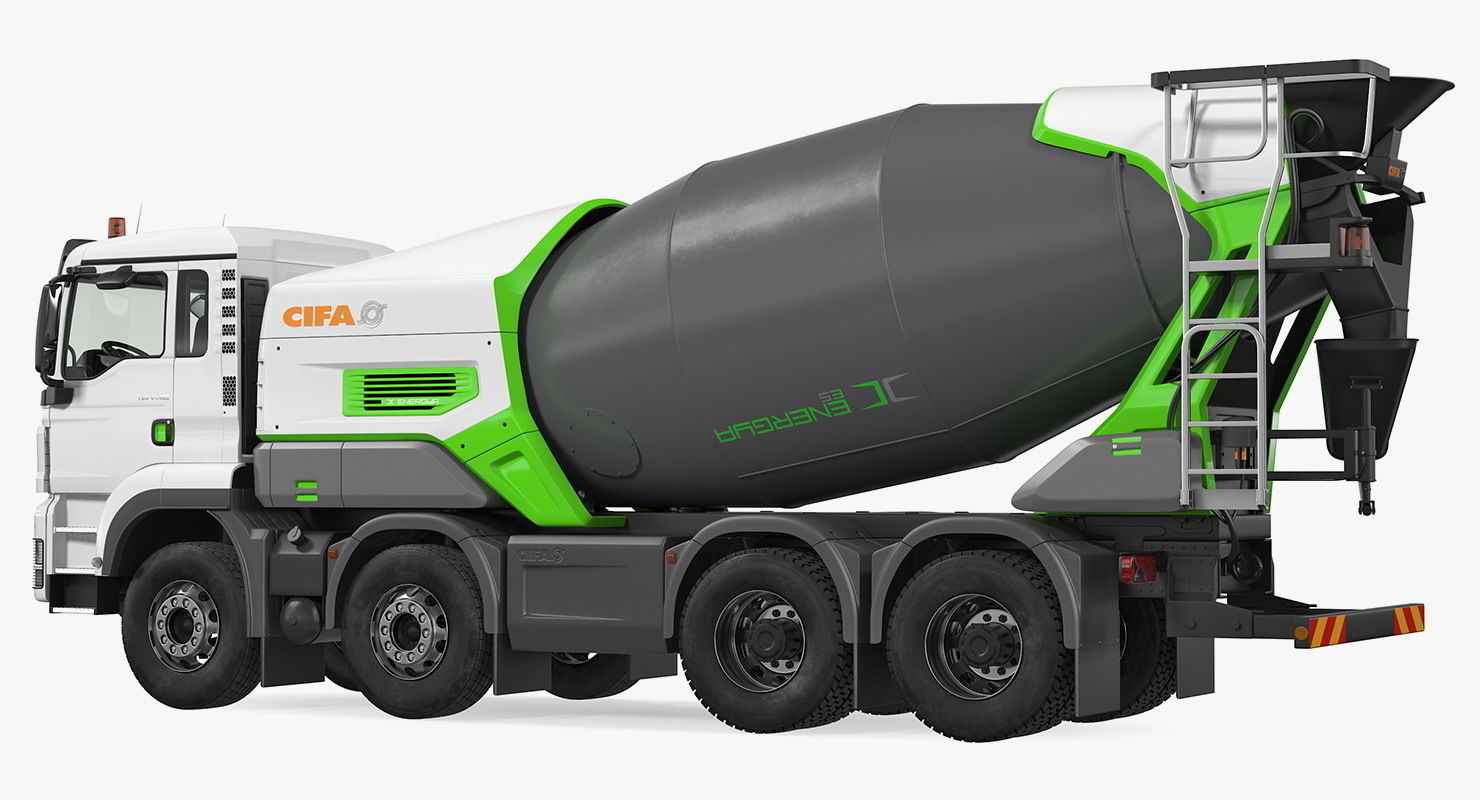 Energya E9 Truck Hybrid Mixer Rigged 3D model_10