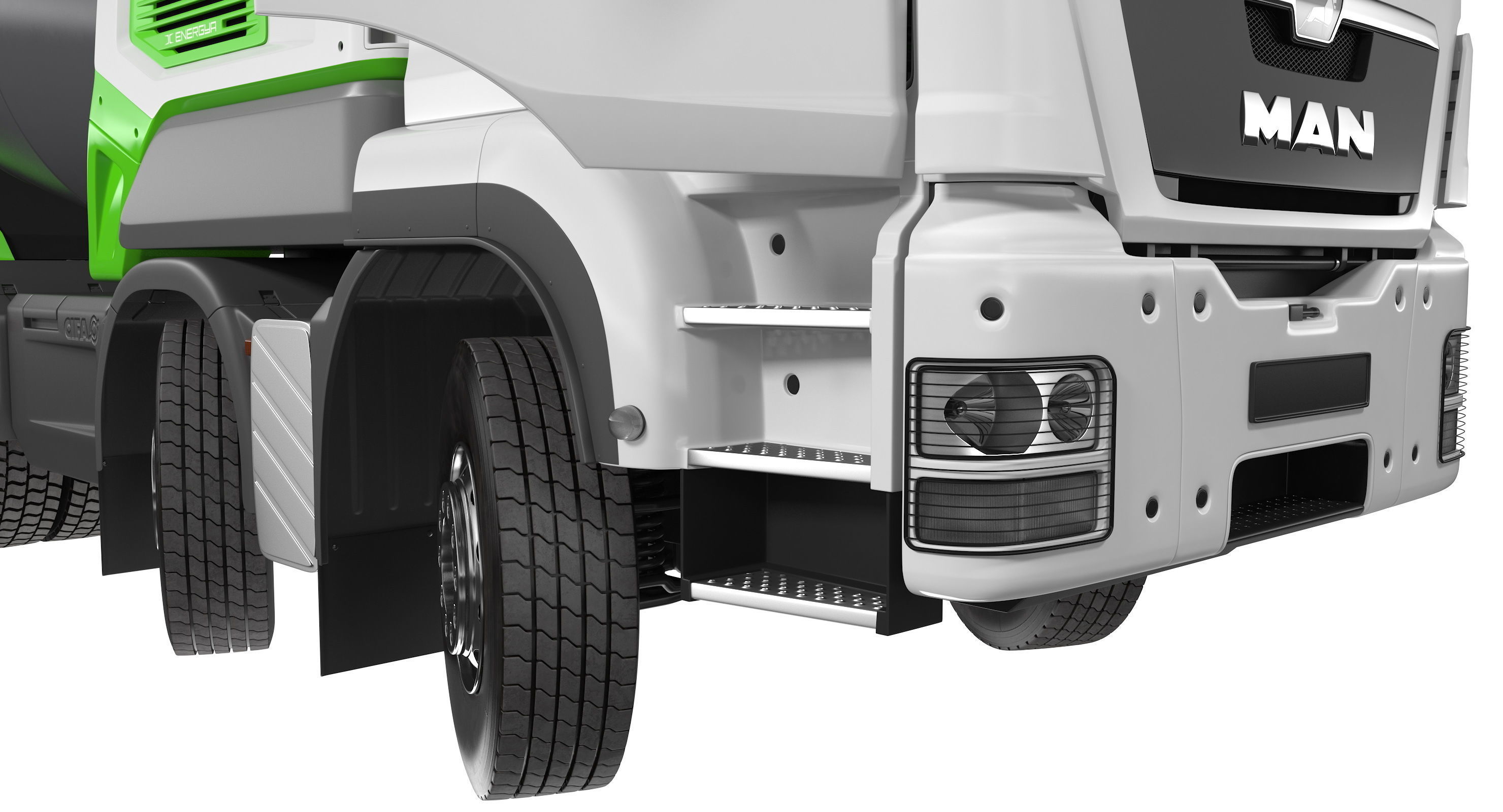 Energya E9 Truck Hybrid Mixer Rigged 3D model_20