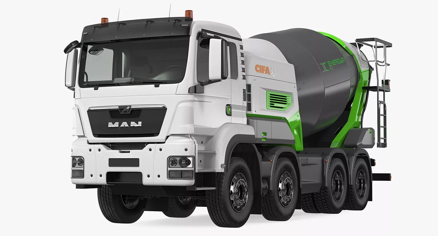Energya E9 Truck Hybrid Mixer Rigged 3D model