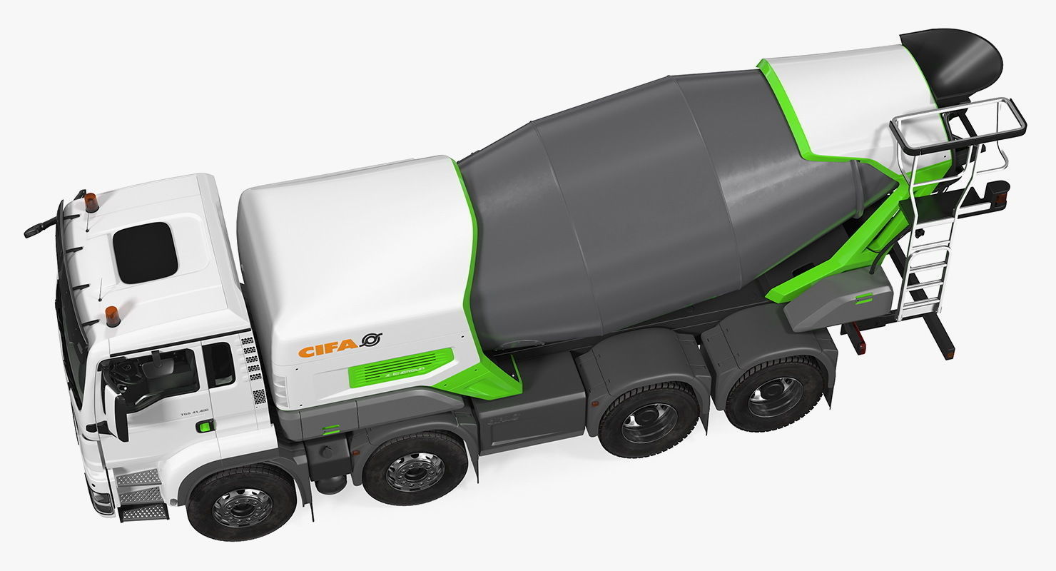 Energya E9 Truck Hybrid Mixer Rigged 3D model_11