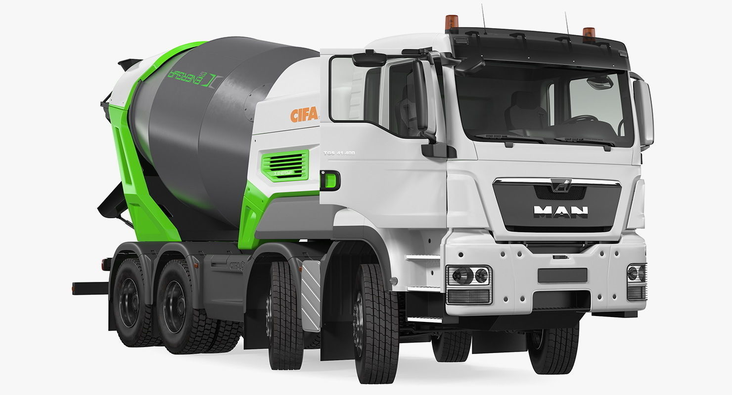 Energya E9 Truck Hybrid Mixer Rigged 3D model_8