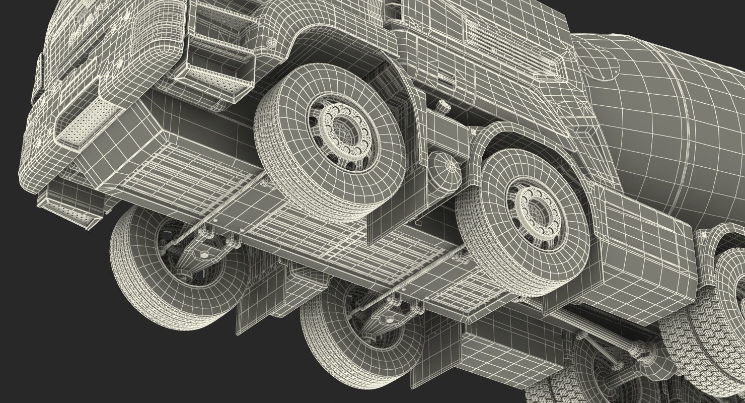 Energya E9 Truck Hybrid Mixer Rigged 3D model_32