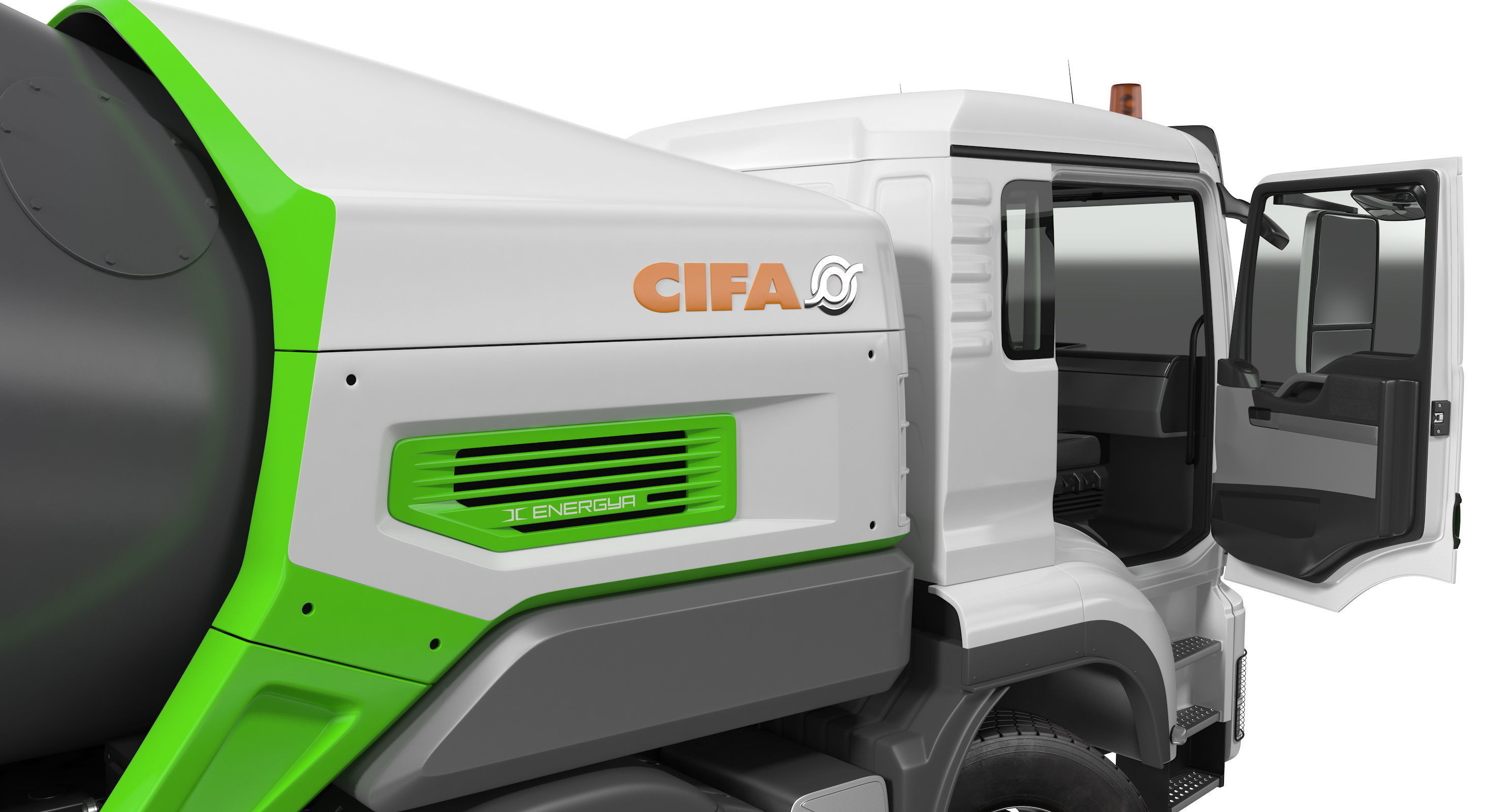 Energya E9 Truck Hybrid Mixer Rigged 3D model_22