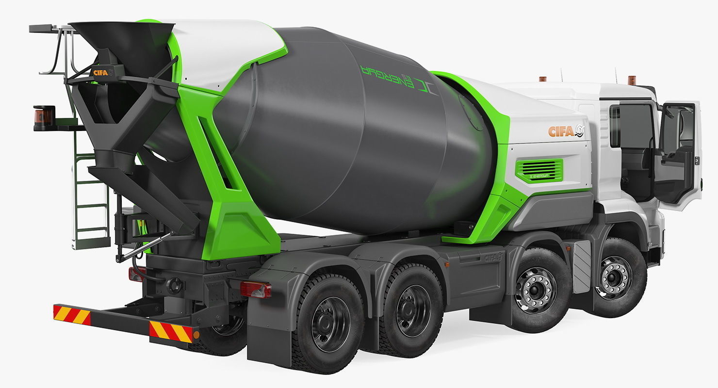 Energya E9 Truck Hybrid Mixer Rigged 3D model_6