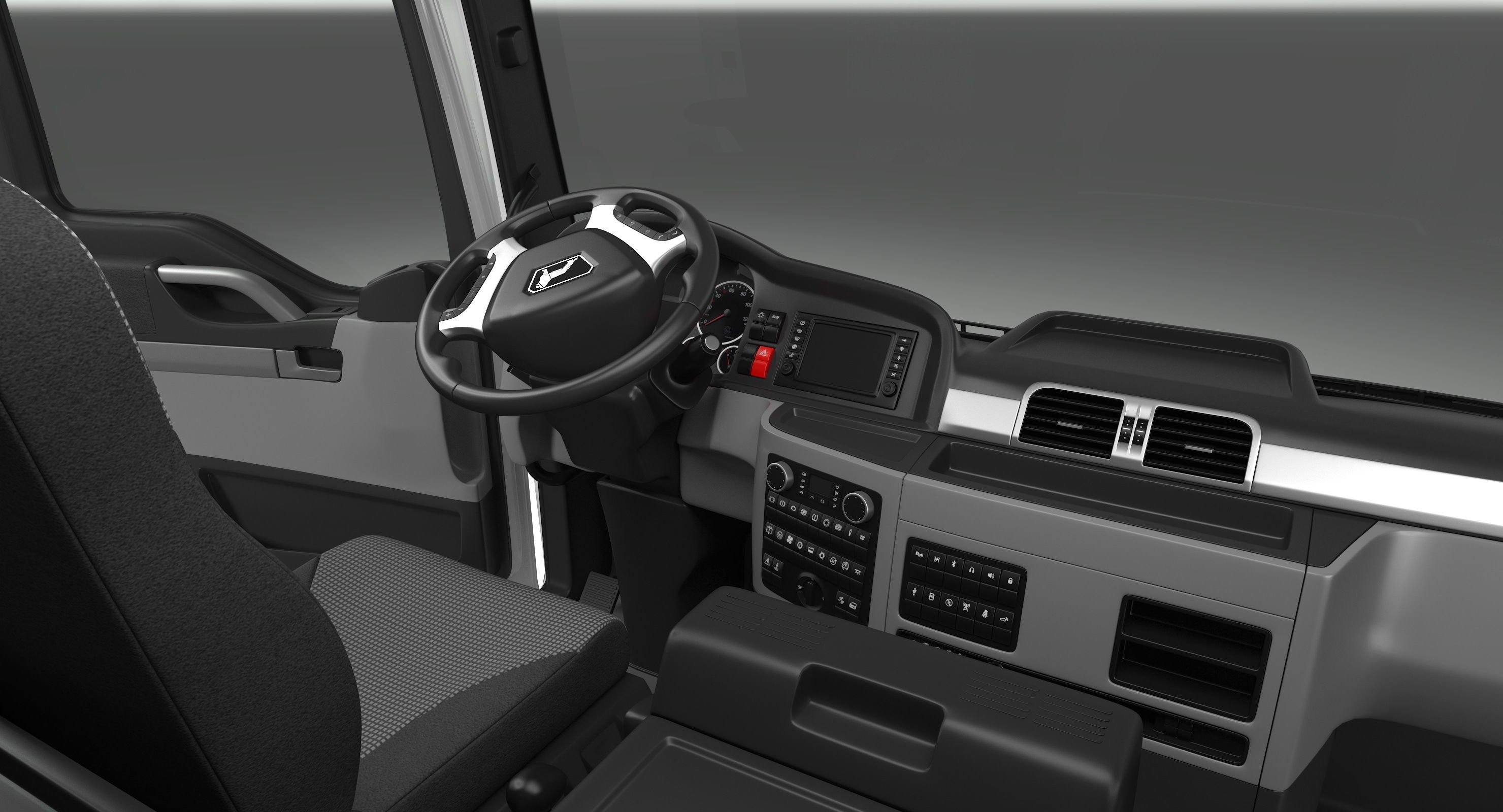 Energya E9 Truck Hybrid Mixer Rigged 3D model_23