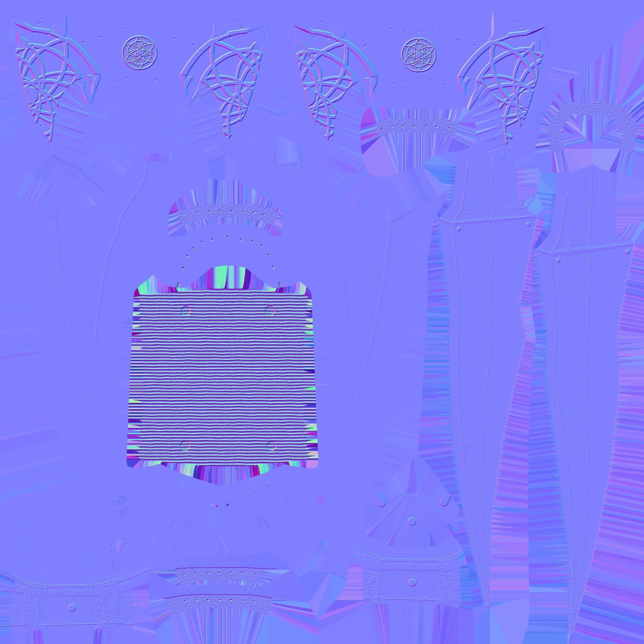 Medieval Dagger 07 Red Elemental - Fantasy Character Weapon Low-poly 3D model_21