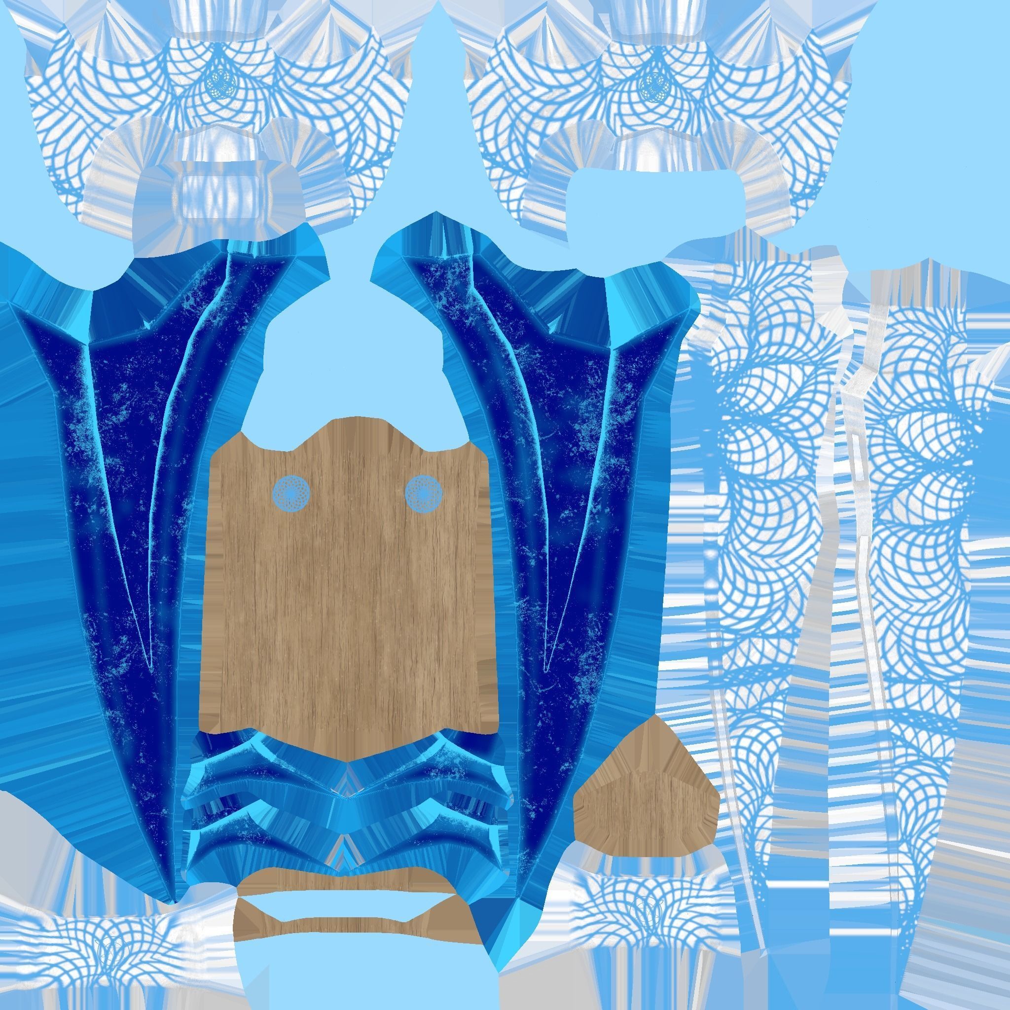 Medieval Dagger 08 Blue Elemental - Fantasy Character Weapon Low-poly 3D model_20