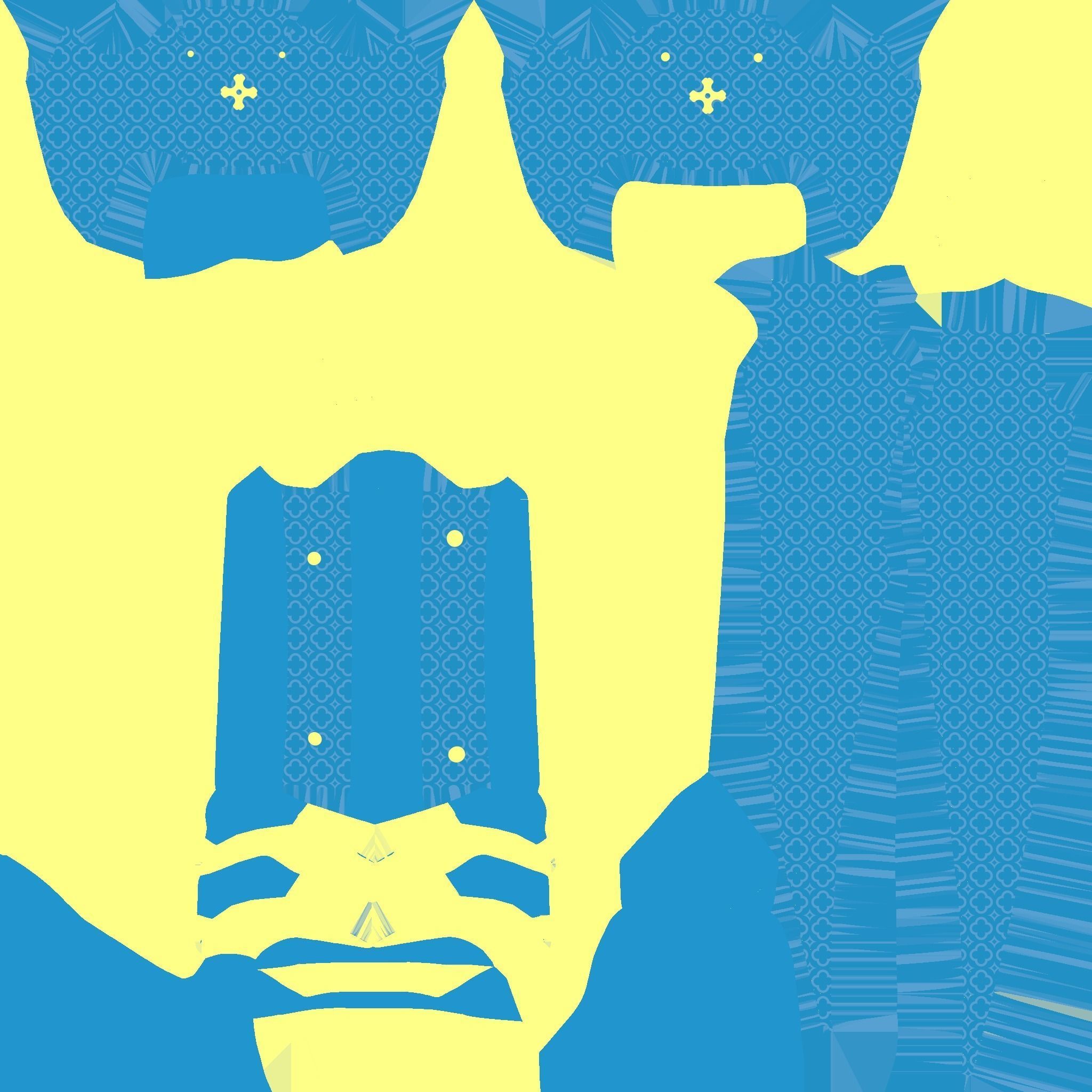 Medieval Dagger 10 Cartoon Blue - Fantasy Character Weapon Low-poly 3D model_15