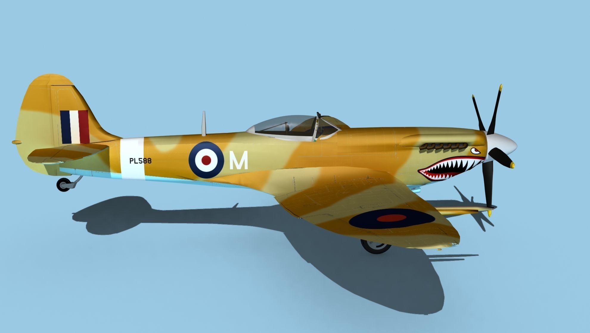 Supermarine Spitfire Mk XIVe V05 3D model_4