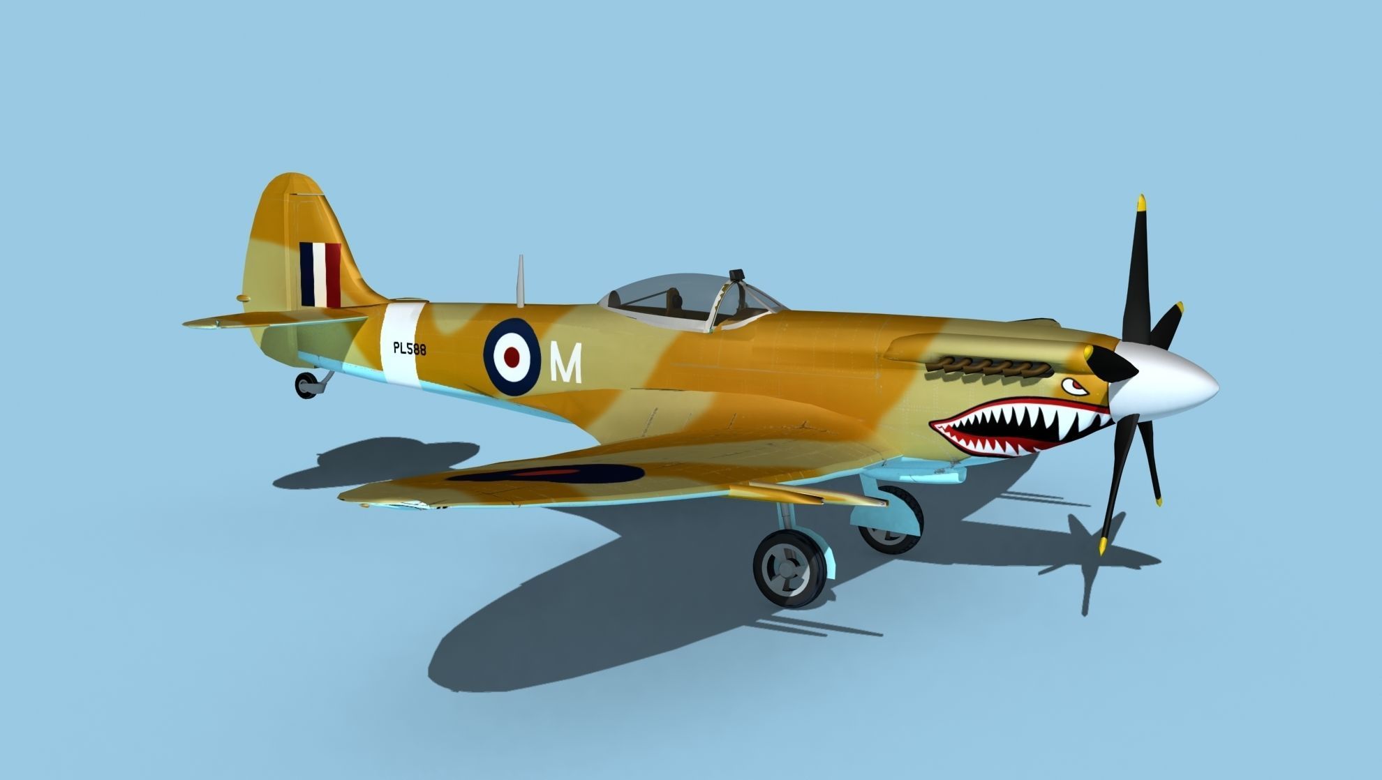 Supermarine Spitfire Mk XIVe V05 3D model_3