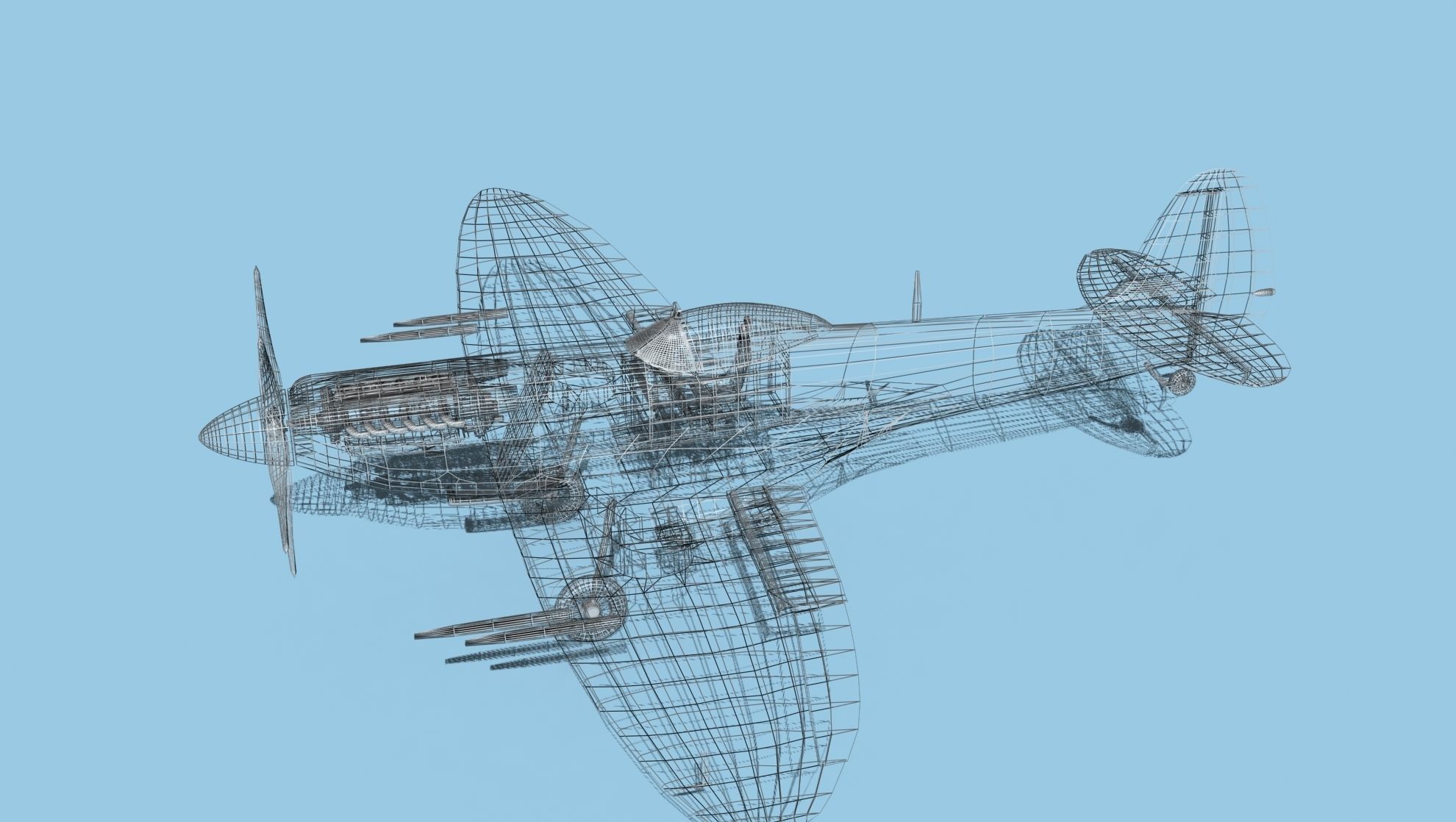 Supermarine Spitfire Mk XIVe V05 3D model_14