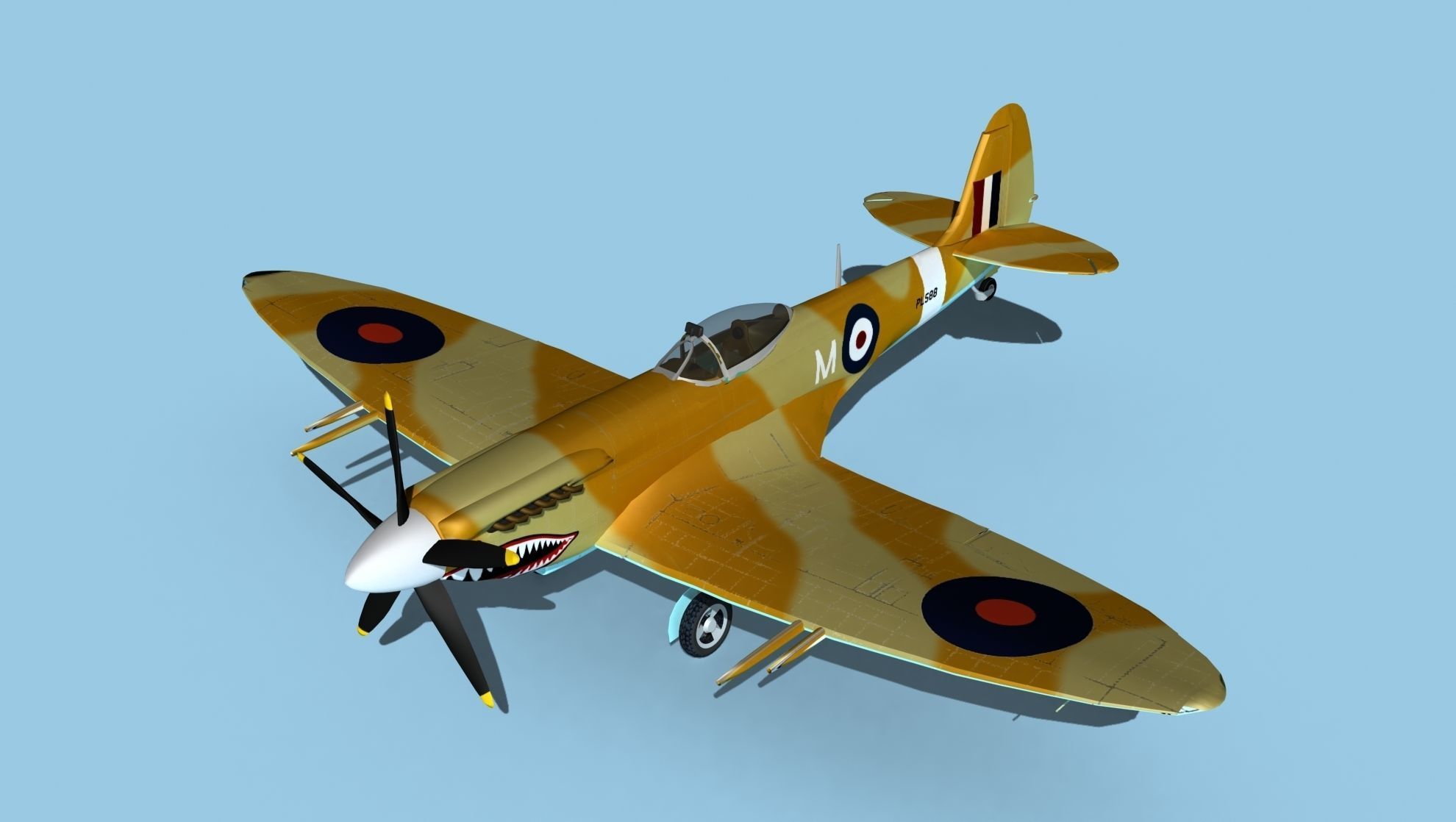 Supermarine Spitfire Mk XIVe V05 3D model_10