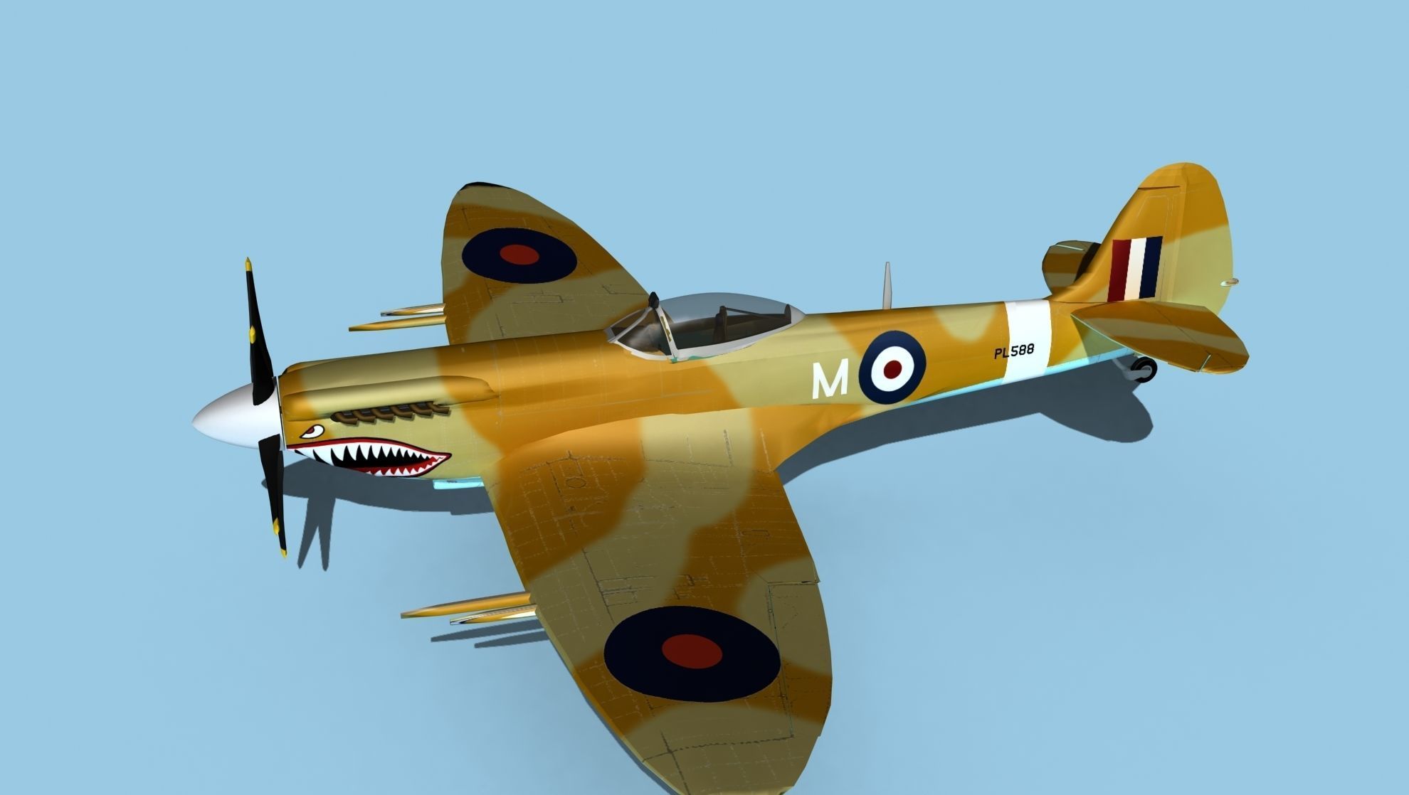 Supermarine Spitfire Mk XIVe V05 3D model_9