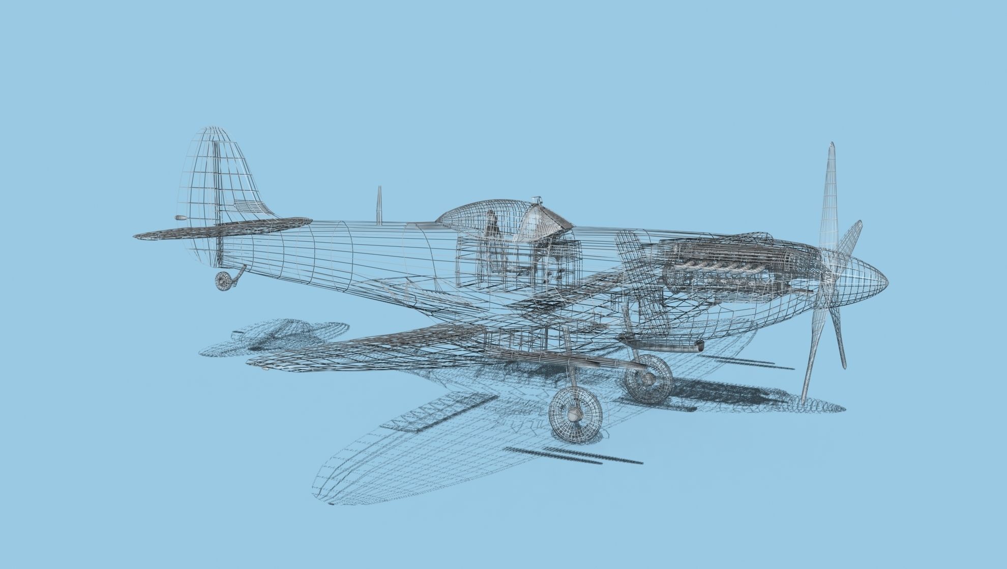 Supermarine Spitfire Mk XIVe V05 3D model_12