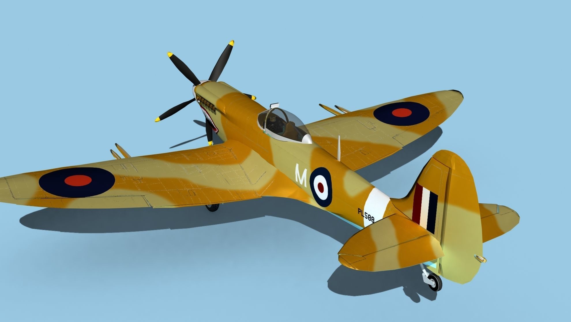 Supermarine Spitfire Mk XIVe V05 3D model_7