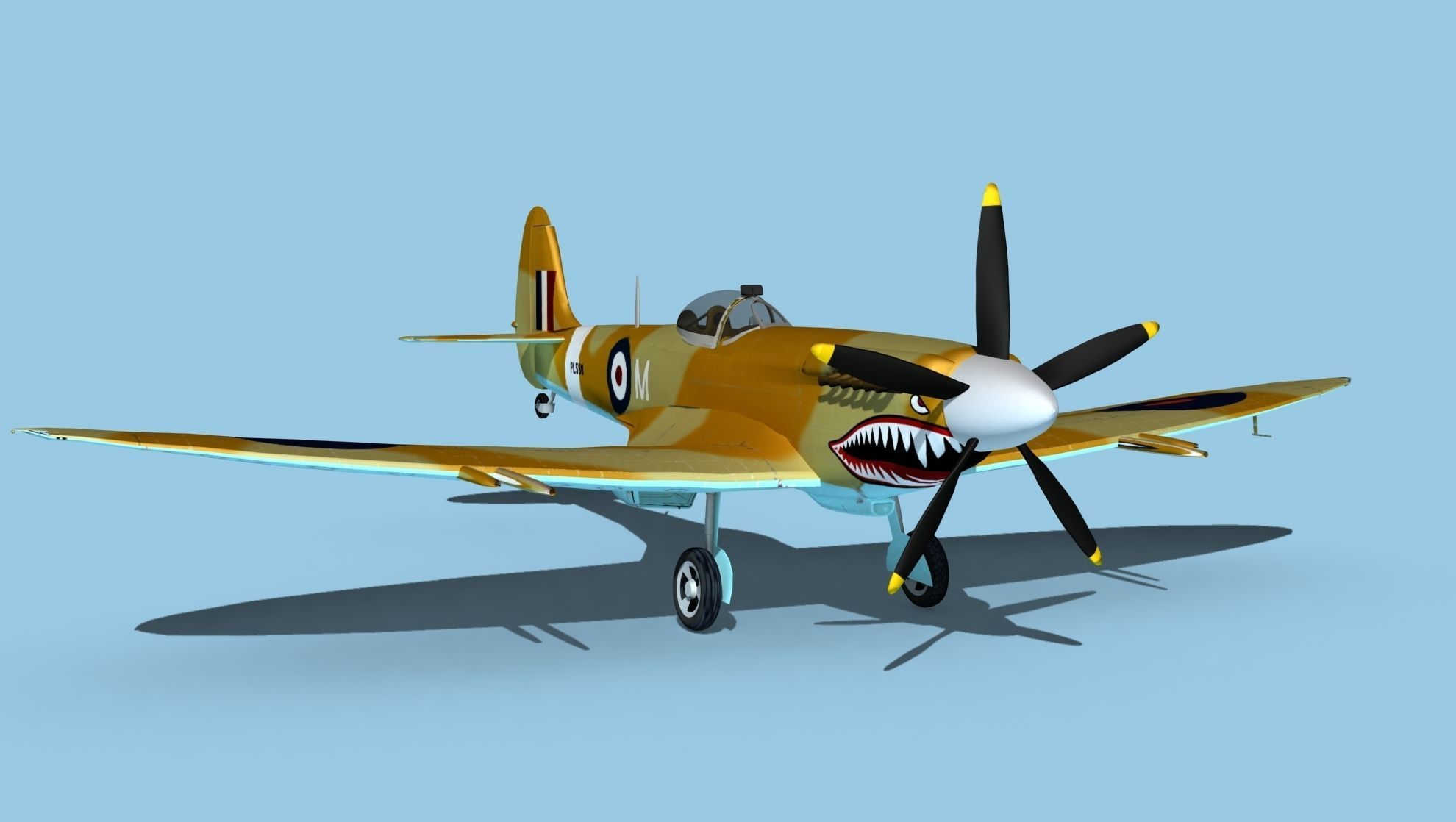 Supermarine Spitfire Mk XIVe V05 3D model_2