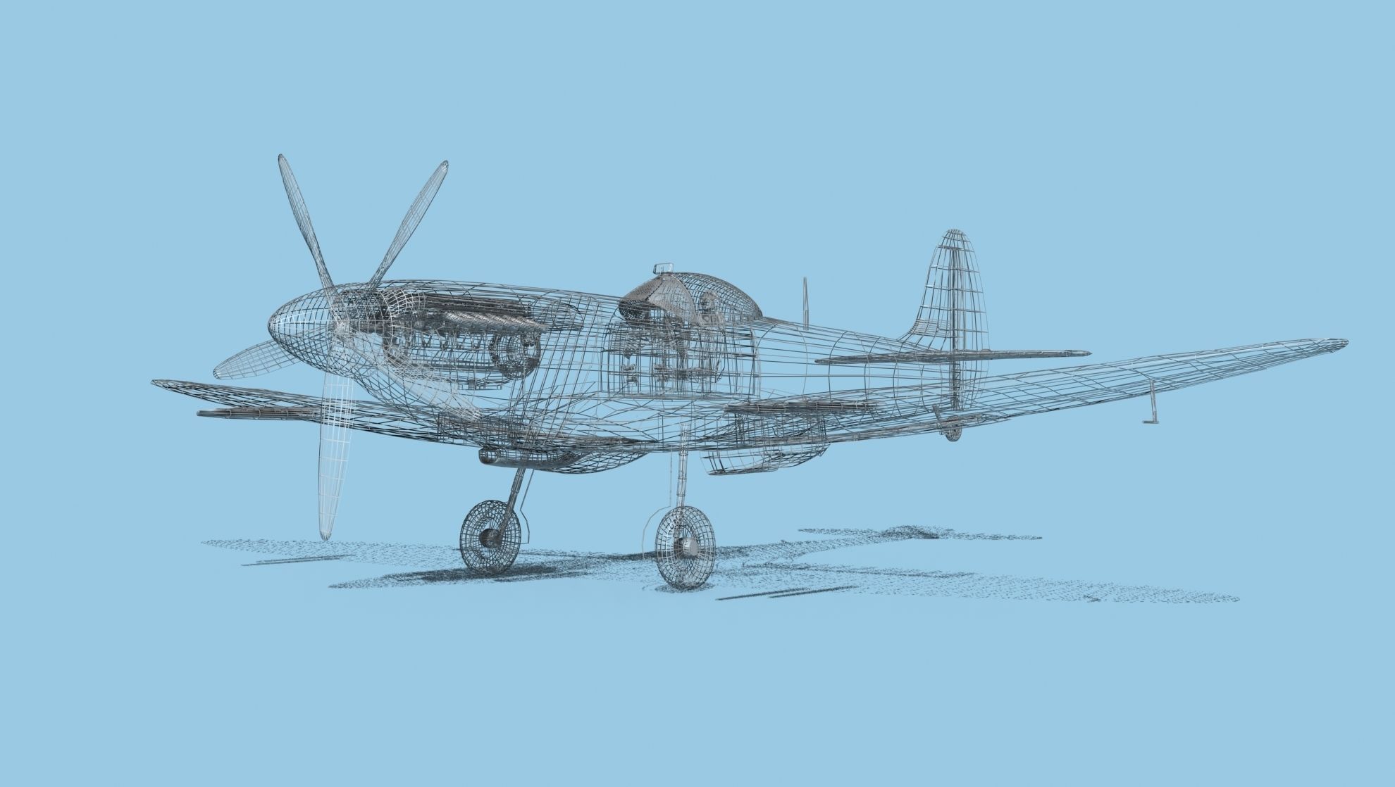 Supermarine Spitfire Mk XIVe V05 3D model_11