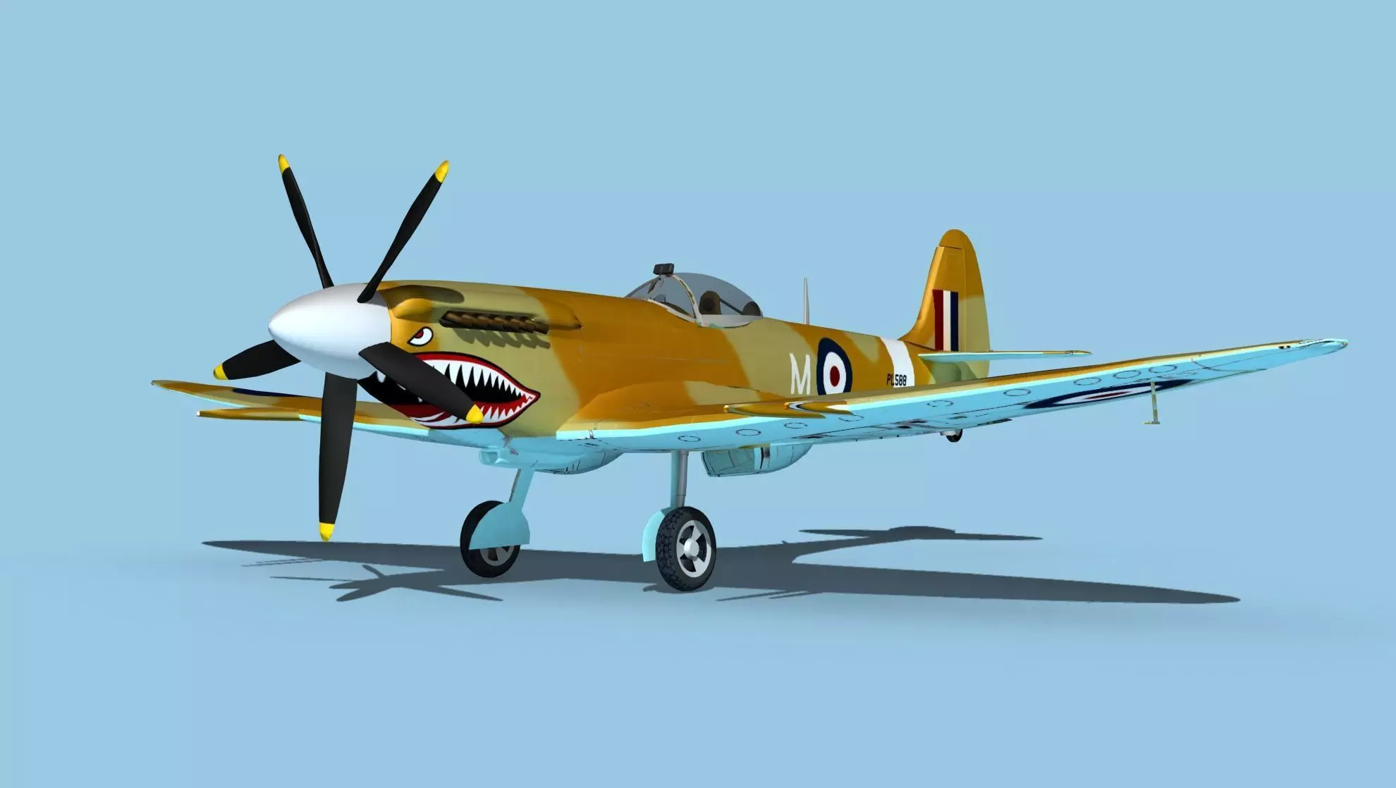Supermarine Spitfire Mk XIVe V05 3D model_0