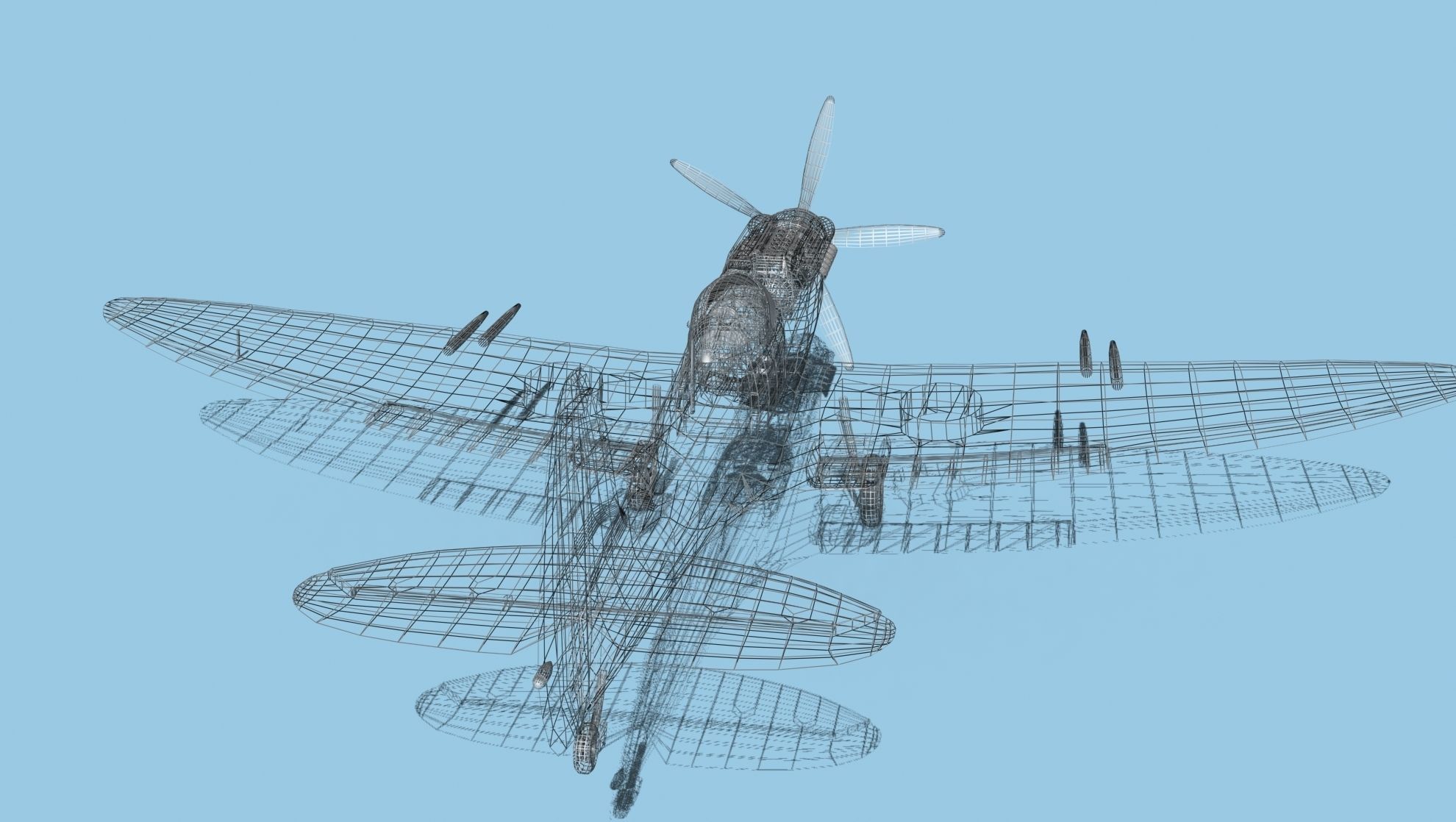 Supermarine Spitfire Mk XIVe V05 3D model_13