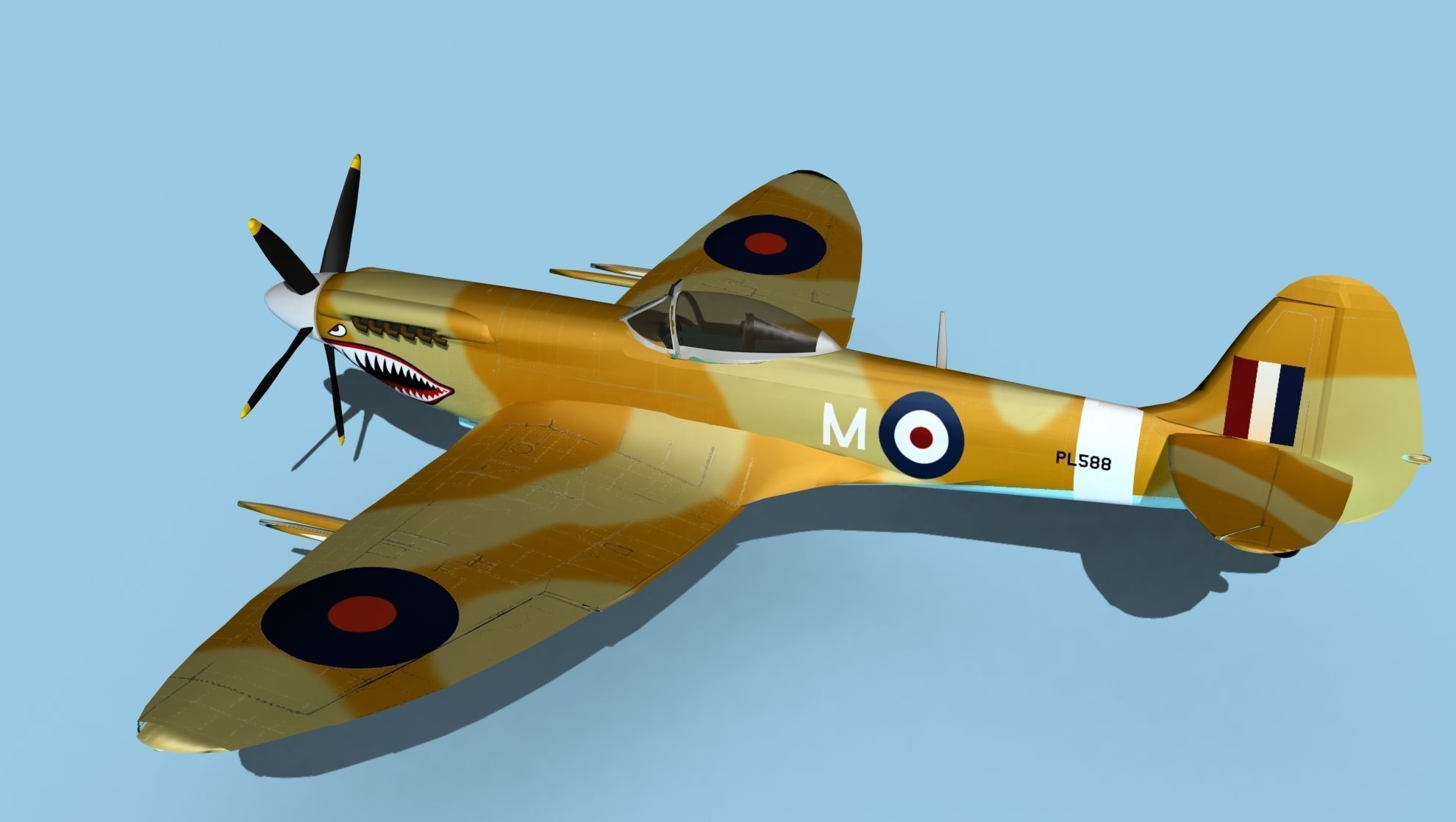 Supermarine Spitfire Mk XIVe V05 3D model_8