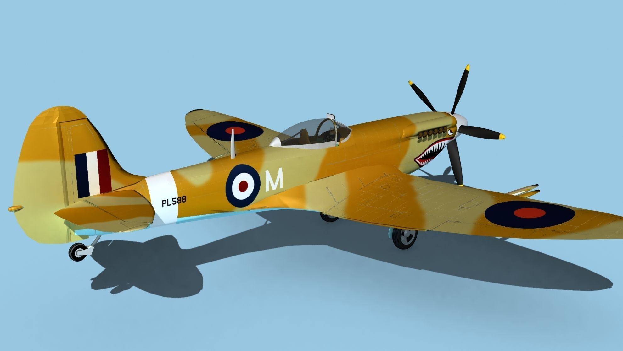 Supermarine Spitfire Mk XIVe V05 3D model_5