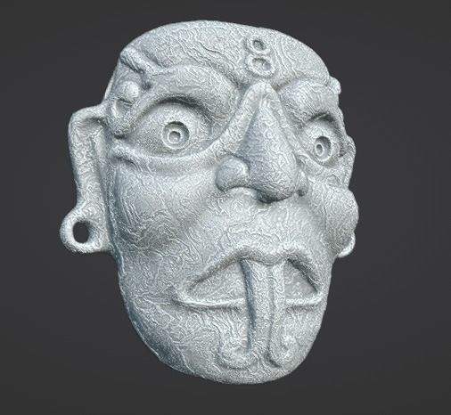 tlaloc mask prehispanic pendant 3D print model_2