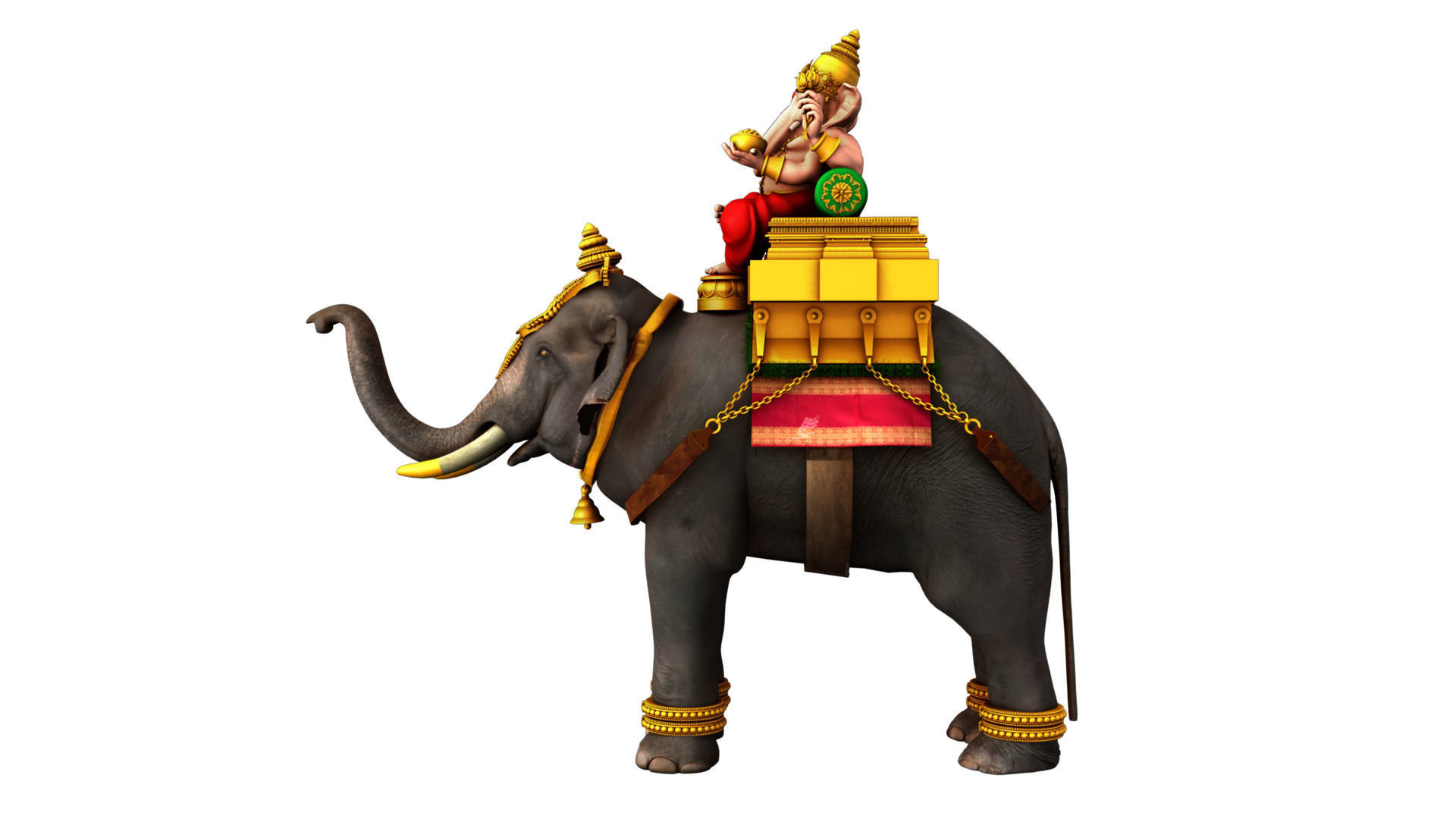 god ganesha elephant3d model  3D model_12
