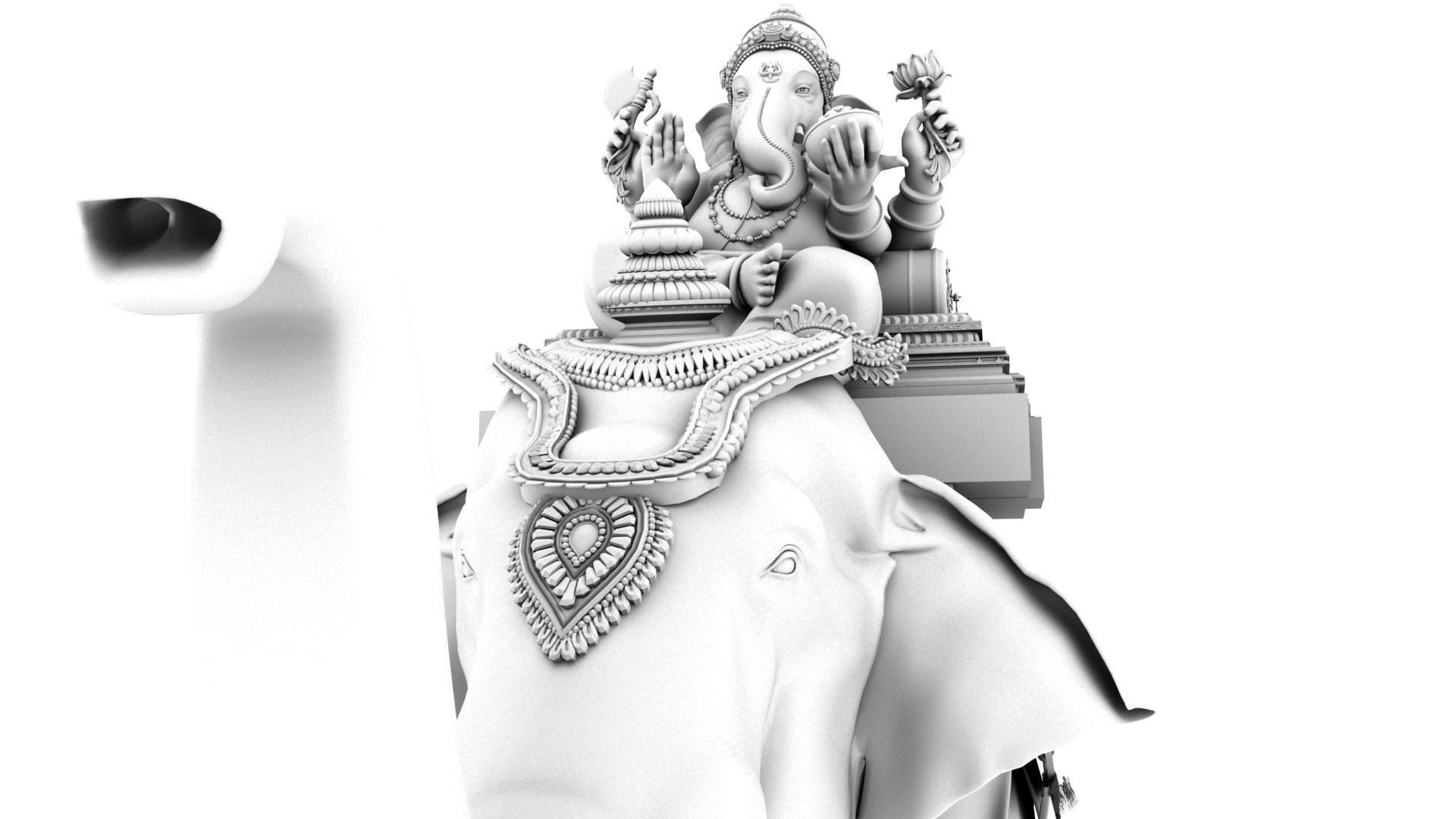 god ganesha elephant3d model  3D model_2