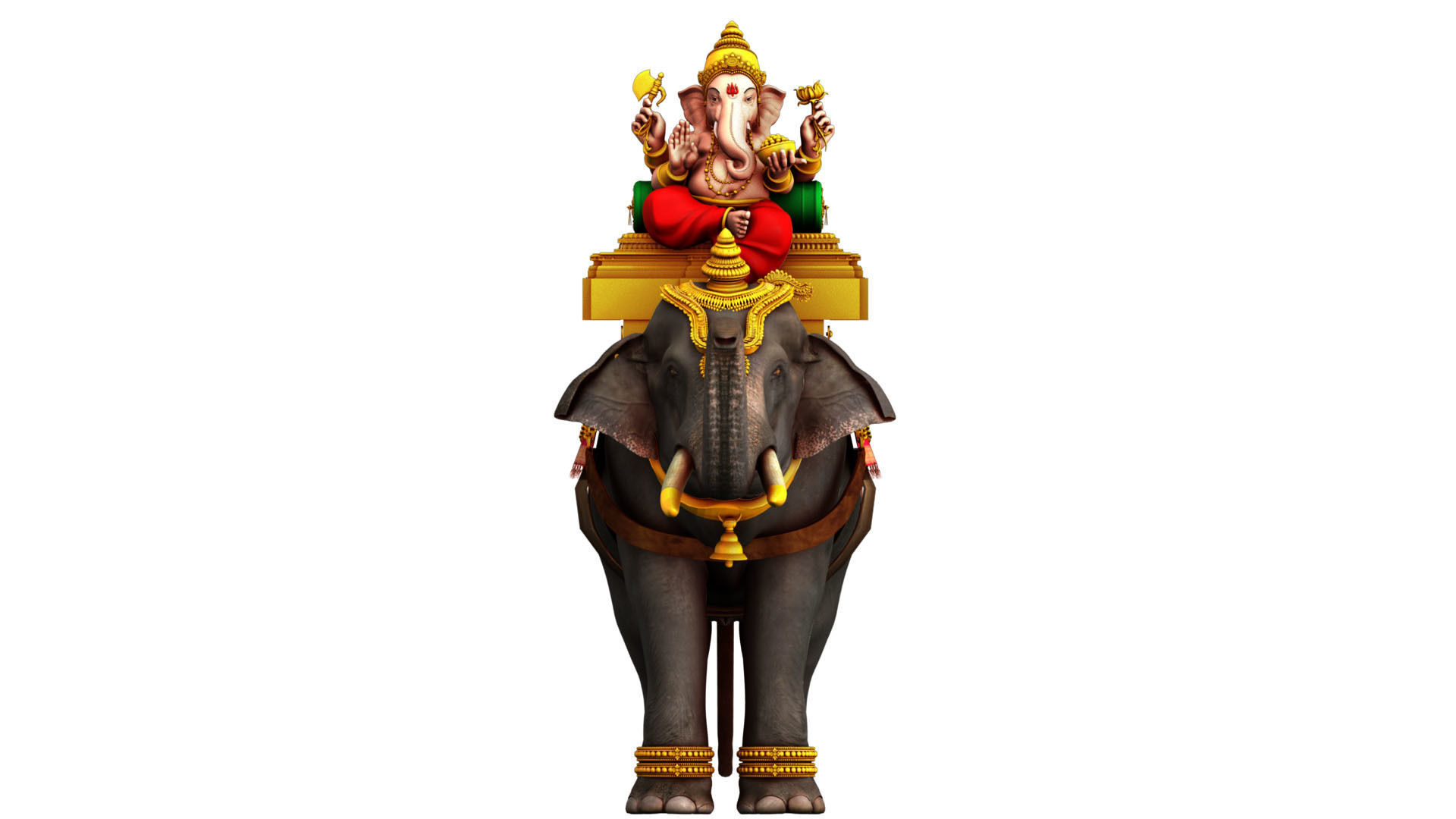 god ganesha elephant3d model  3D model_10