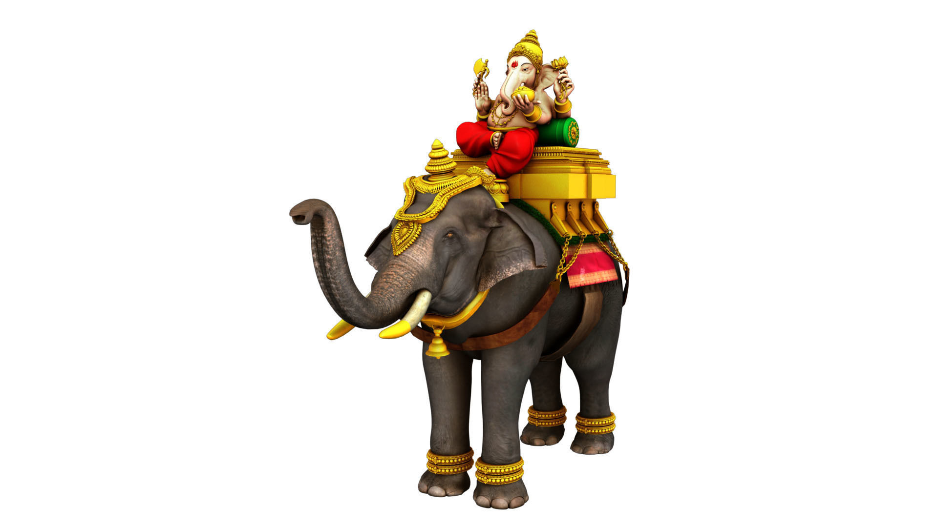 god ganesha elephant3d model  3D model_9