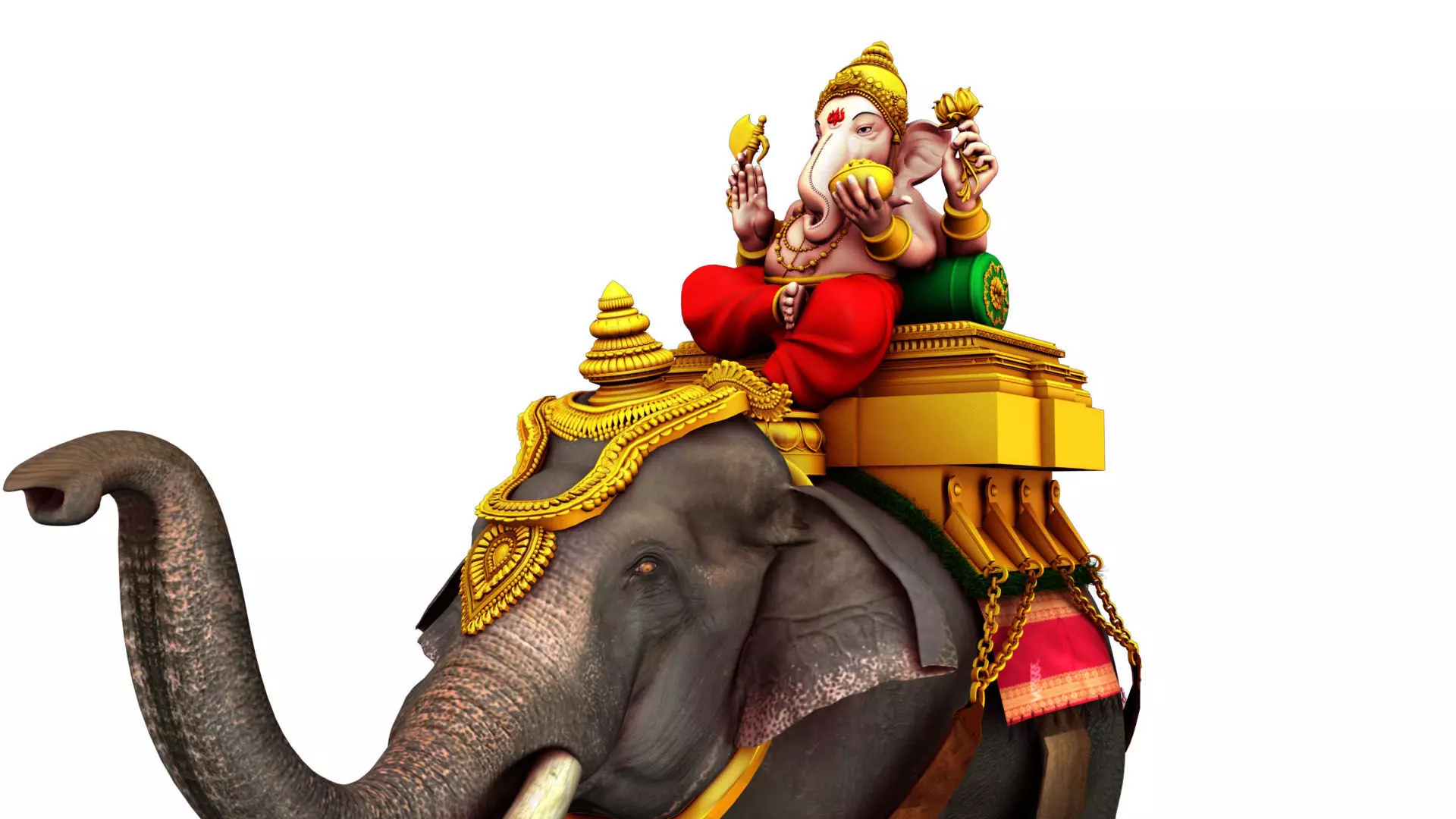 god ganesha elephant3d model  3D model_0