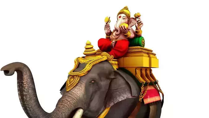 god ganesha elephant3d model 