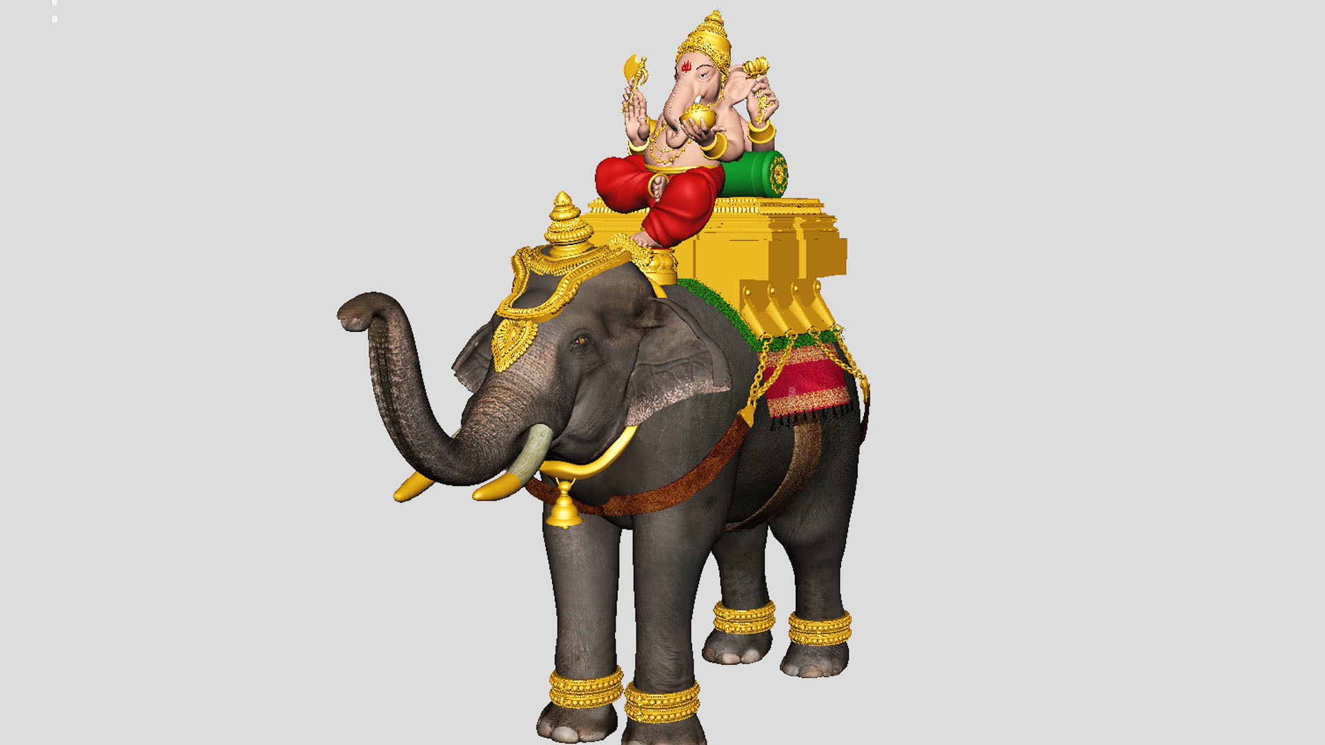 god ganesha elephant3d model  3D model_4
