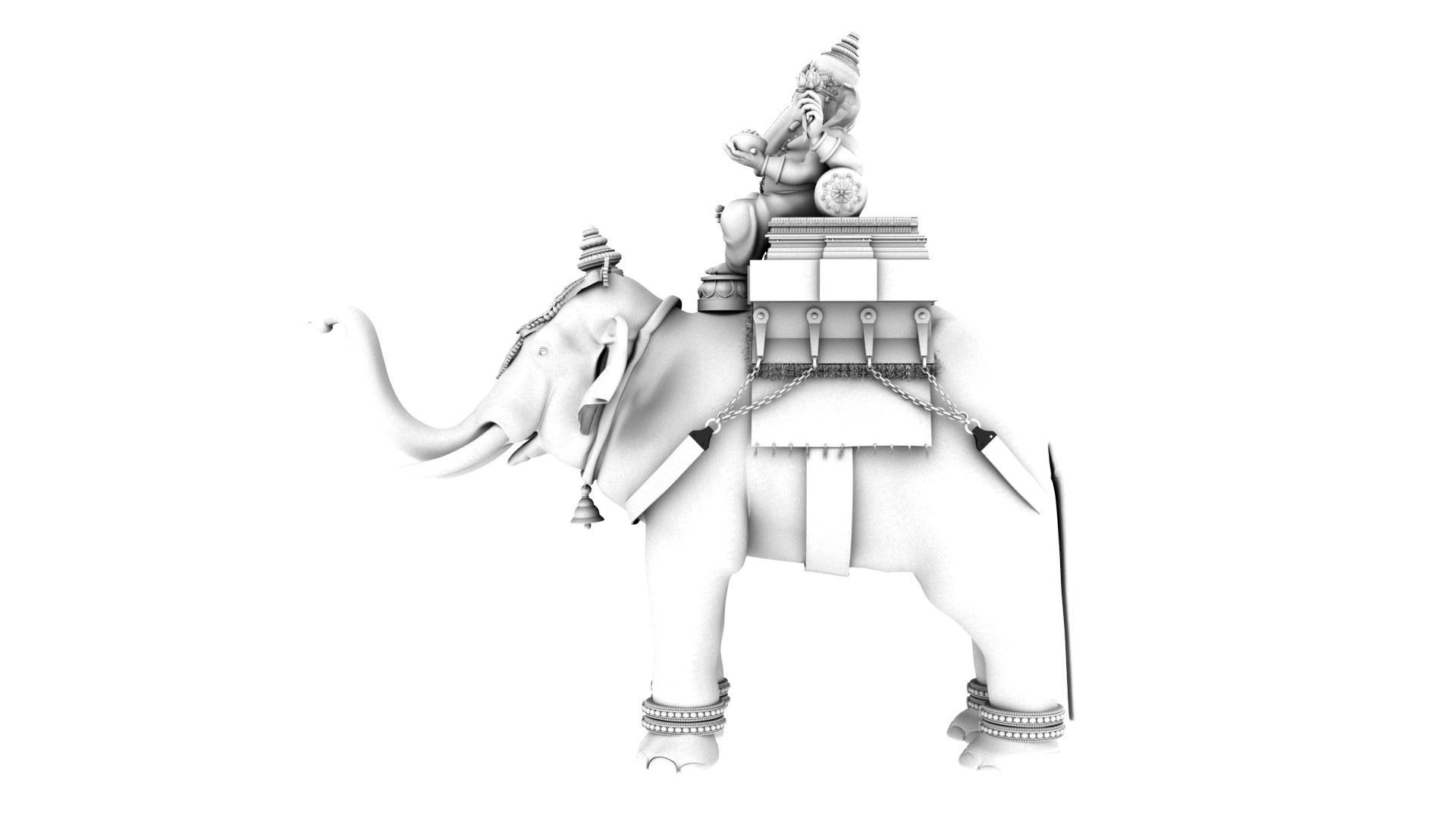 god ganesha elephant3d model  3D model_1