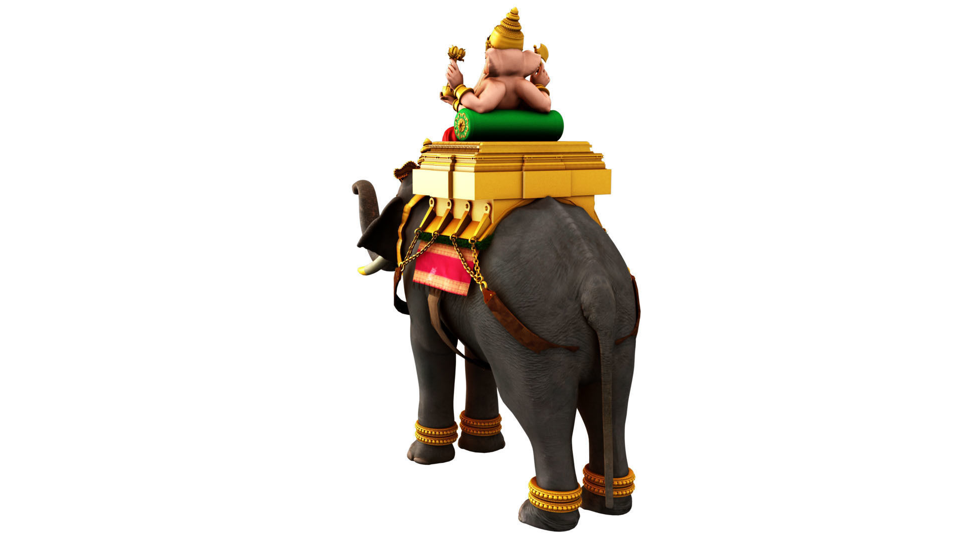god ganesha elephant3d model  3D model_13