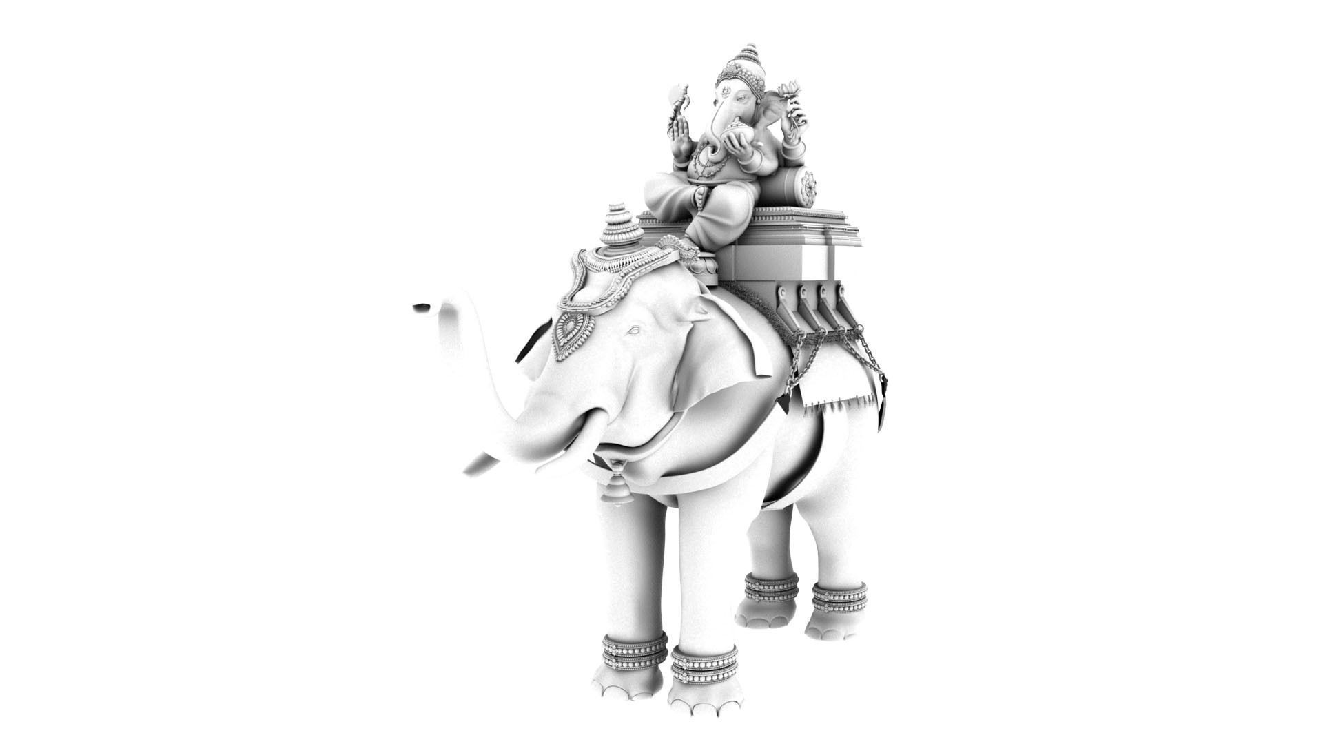 god ganesha elephant3d model  3D model_15