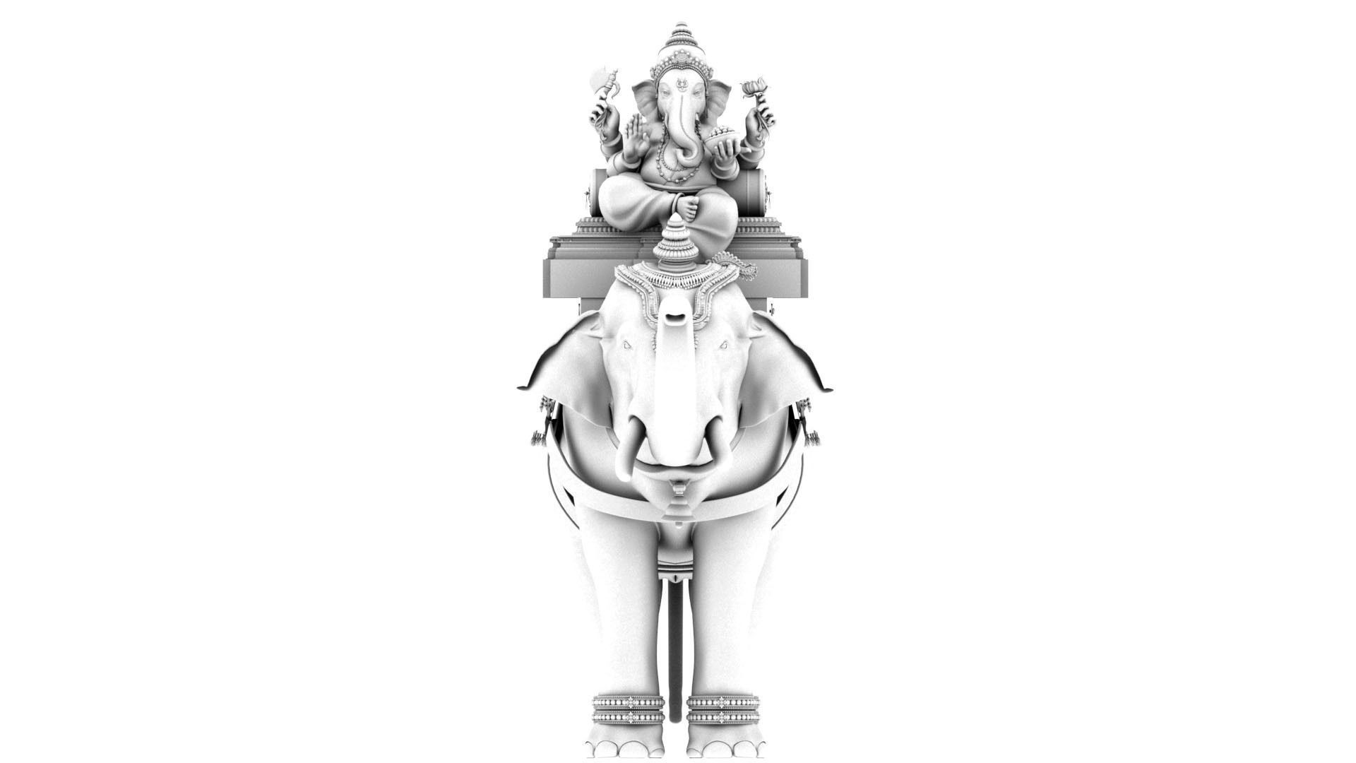 god ganesha elephant3d model  3D model_14