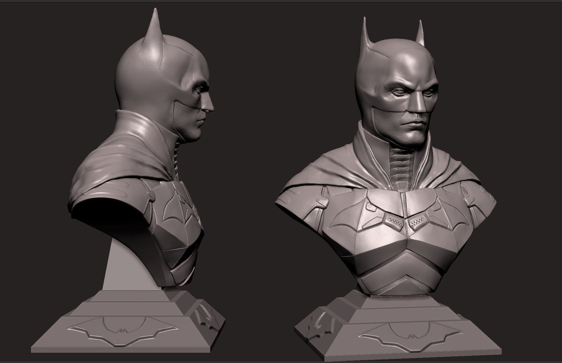 Batman Bust-Robert Pattinson 3D print model_9