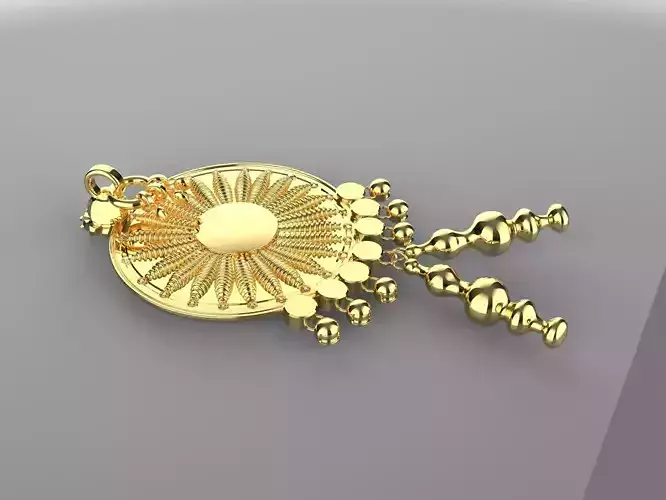 Necklace gold pendant