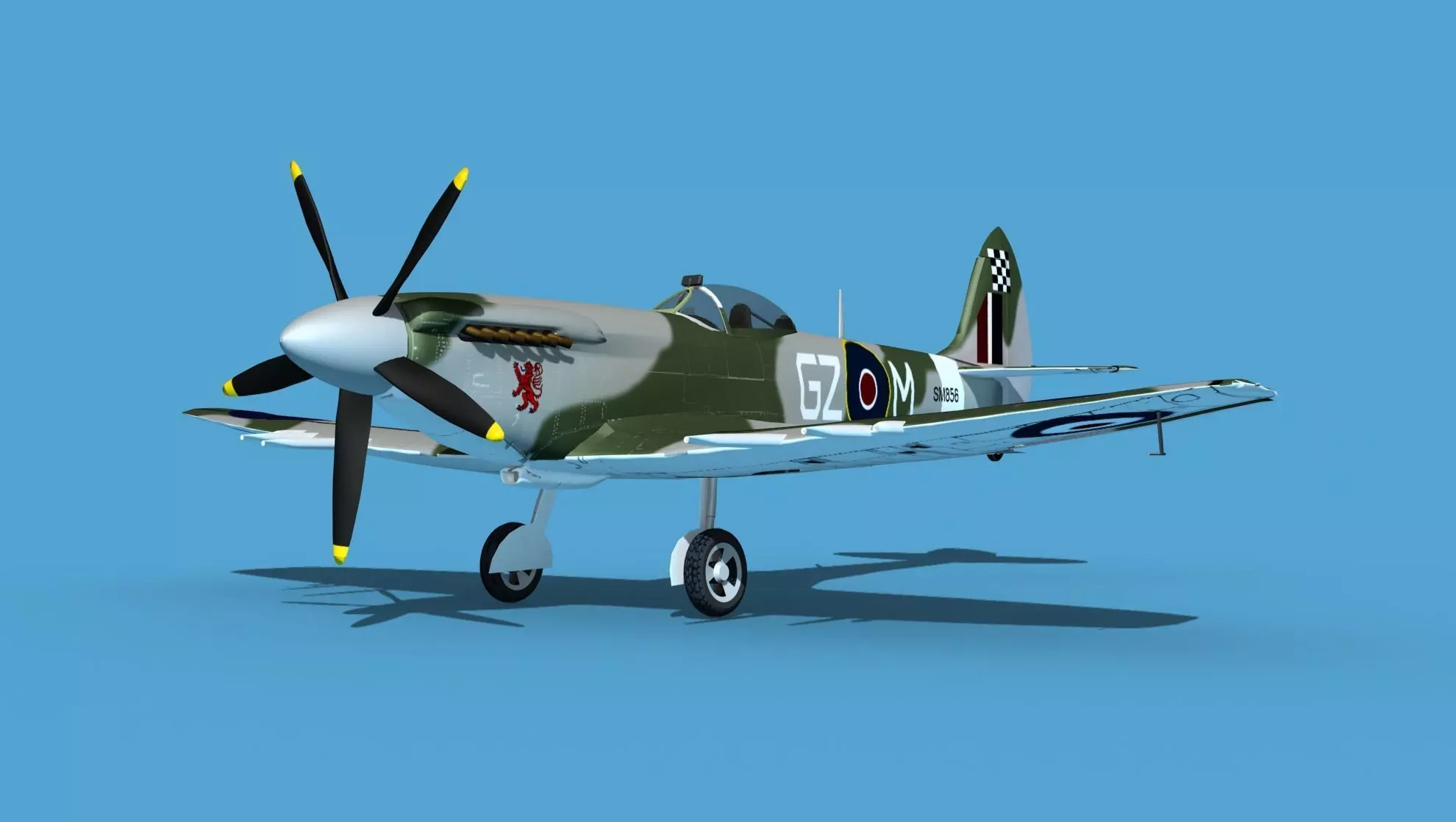 Supermarine Spitfire Mk XVIII V02 3D model
