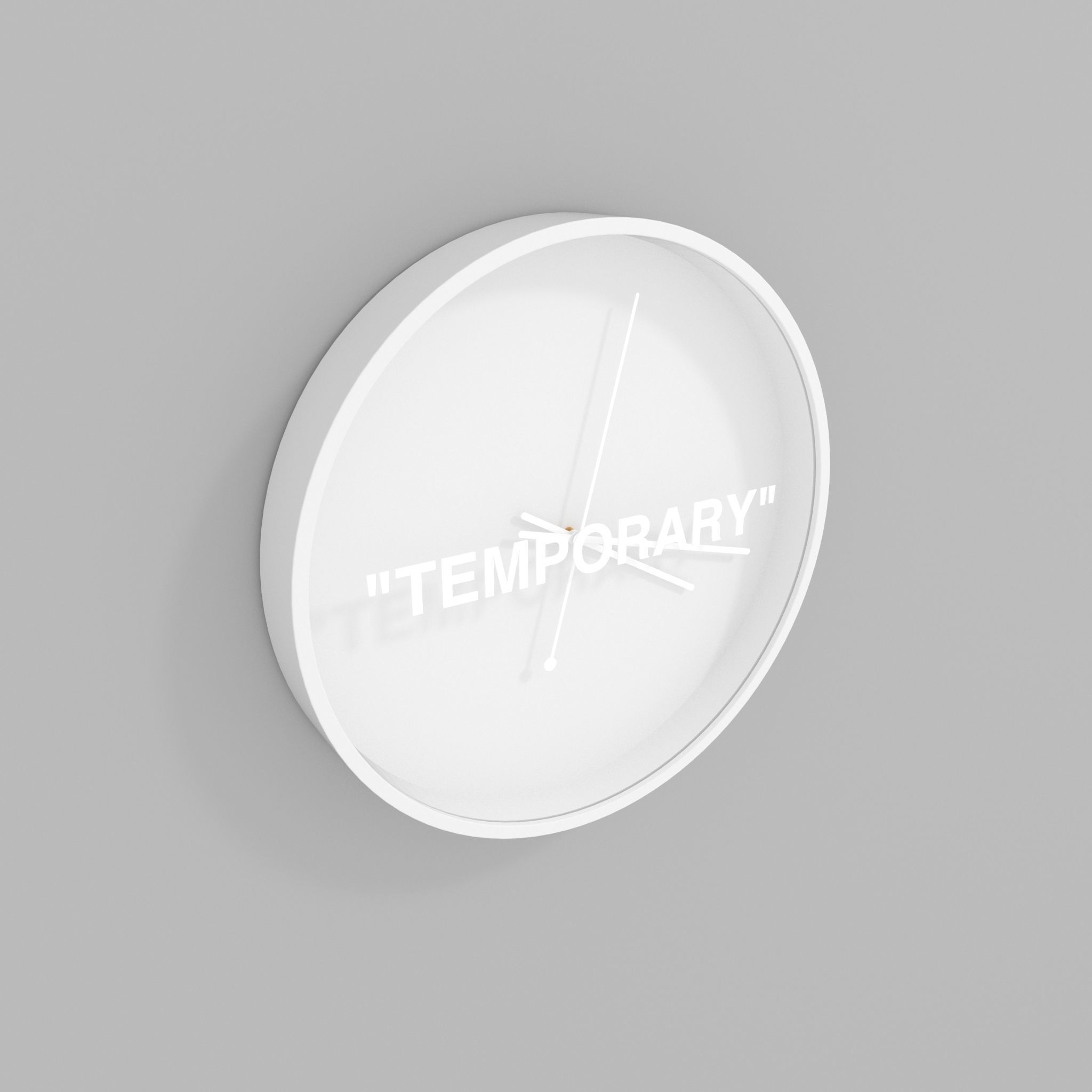 Virgil Abloh x IKEA MARKERAD TEMPORARY Wall Clock  3D model_4