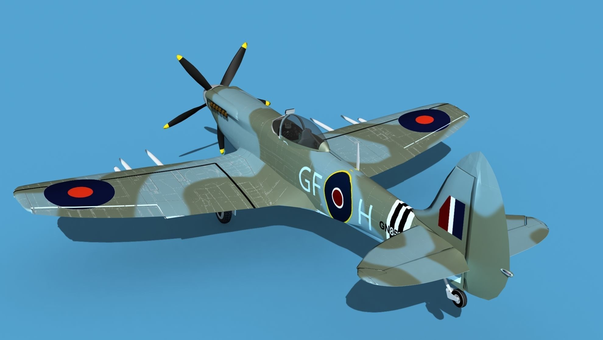 Supermarine Spitfire Mk XVIII V04 3D model_7